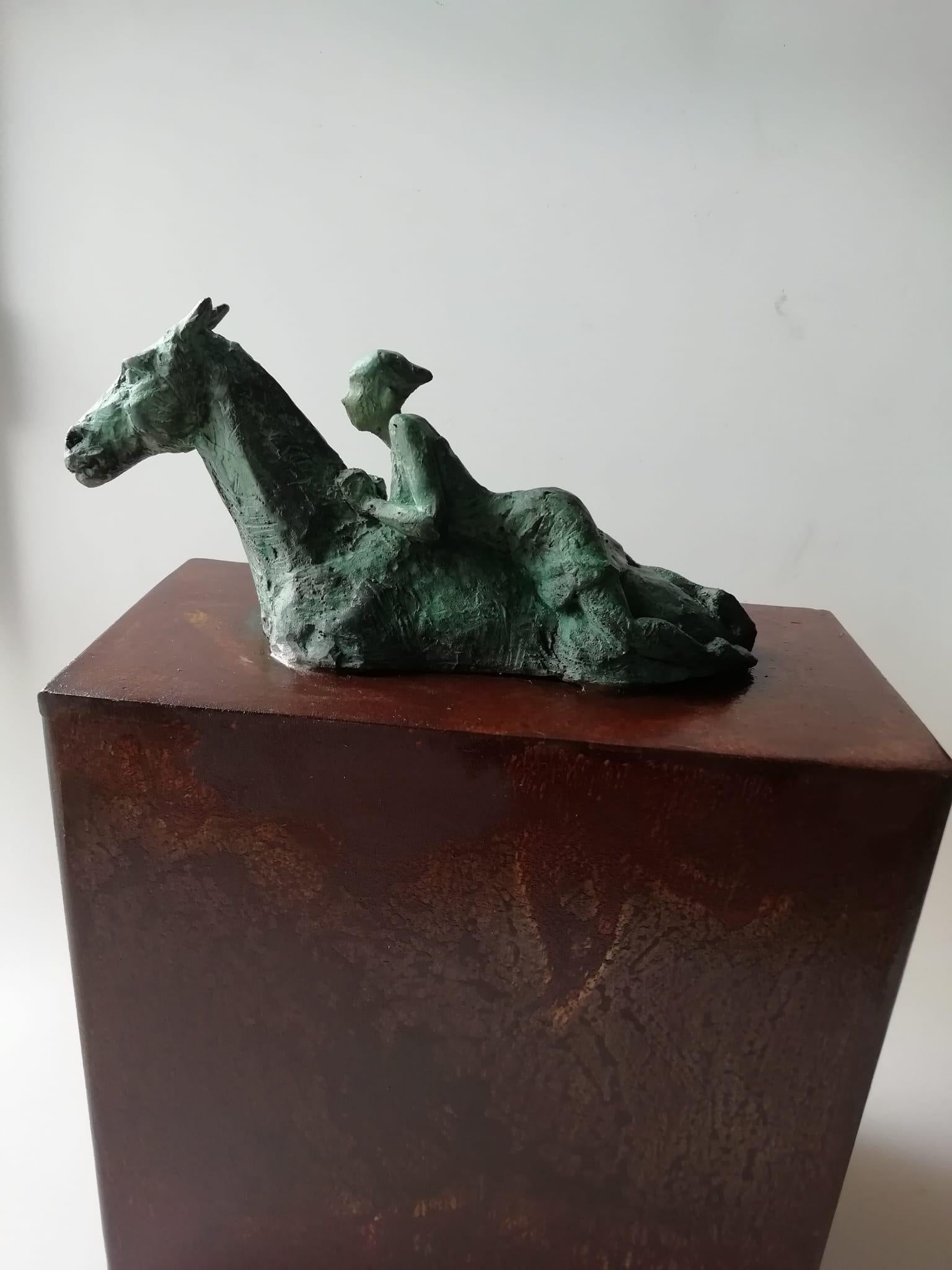 bronze river horse