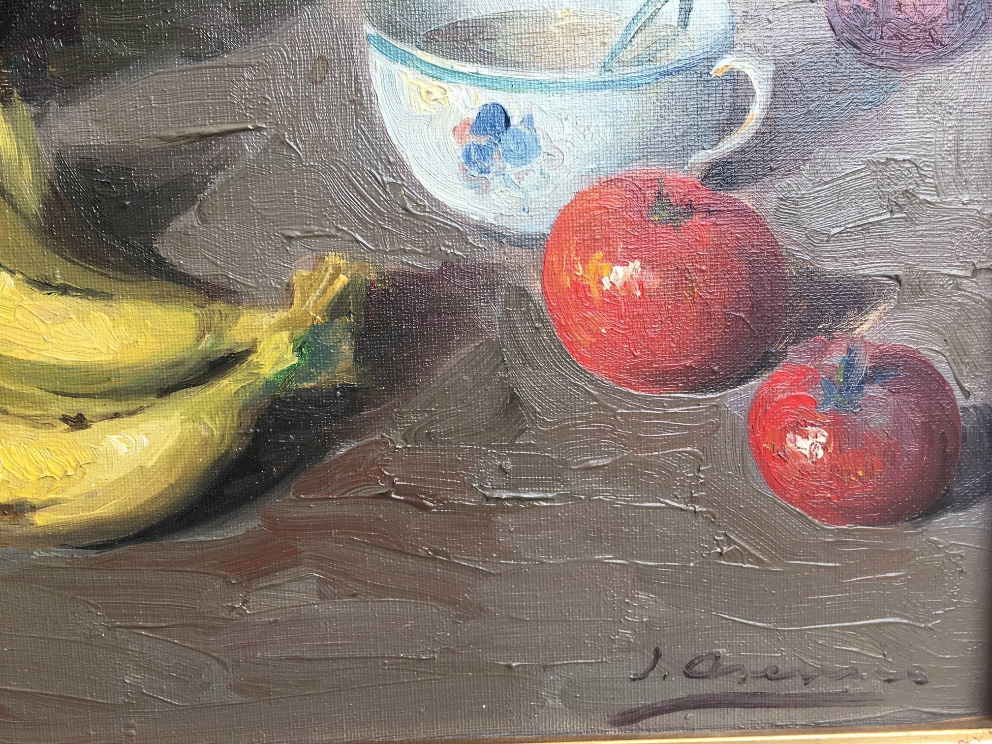  Asensio  Früchte – Original-Stillleben-Acrylgemälde (Impressionismus), Painting, von Joan Asensio Marine