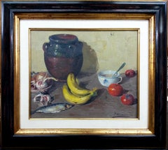 Vintage  Asensio  Fruits - original Still-life acrylic Painting