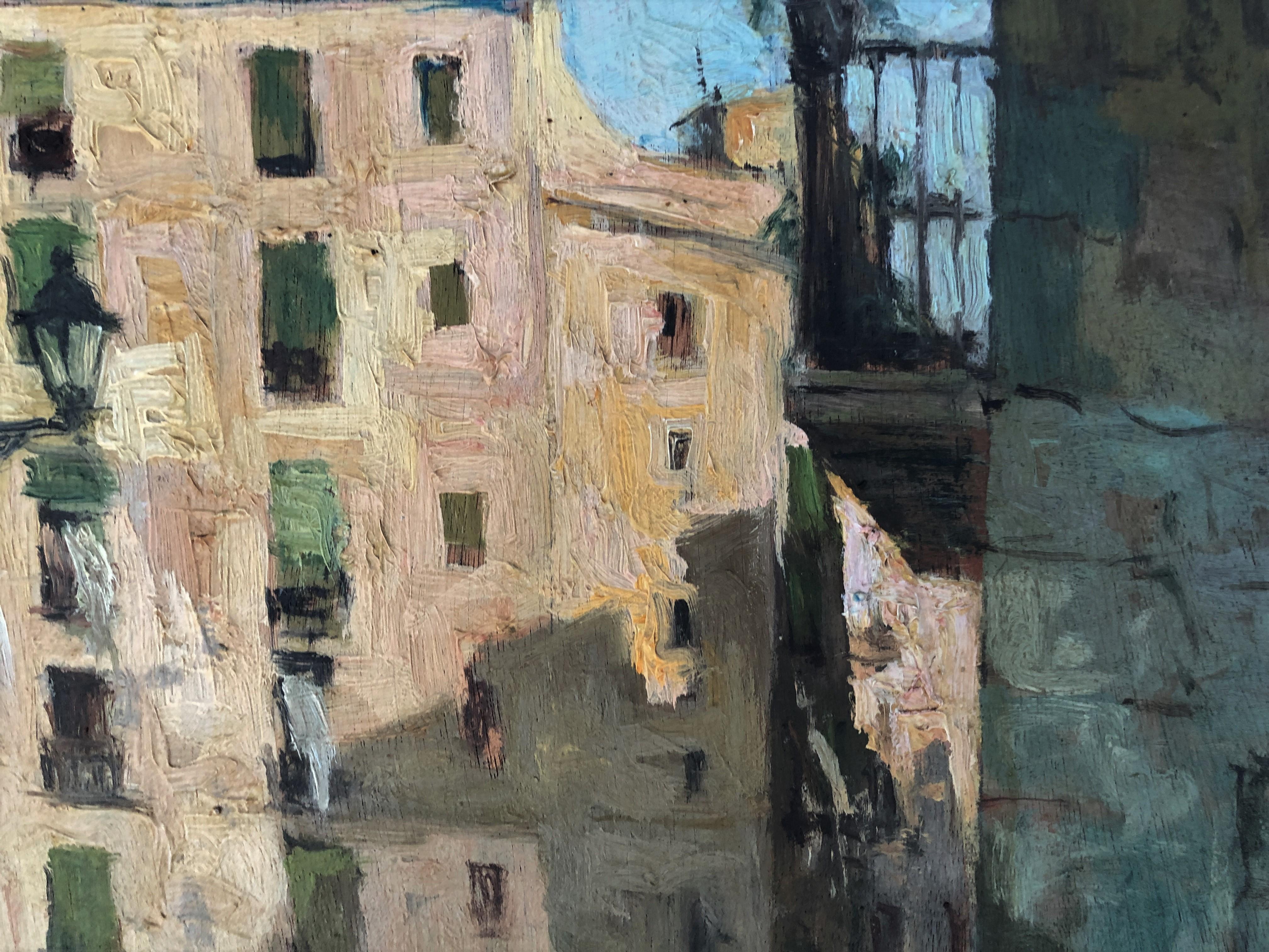 Taille du cadre 55x62 cm.

Asensio Mariné (Barcelone, 1890-1961) était un peintre spécialisé dans les paysages, les figures et les natures mortes d'un réalisme marqué, qui a réalisé une poignée d'expositions personnelles et collectives dans