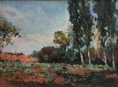 Spanish landscape Spain oil on board painting