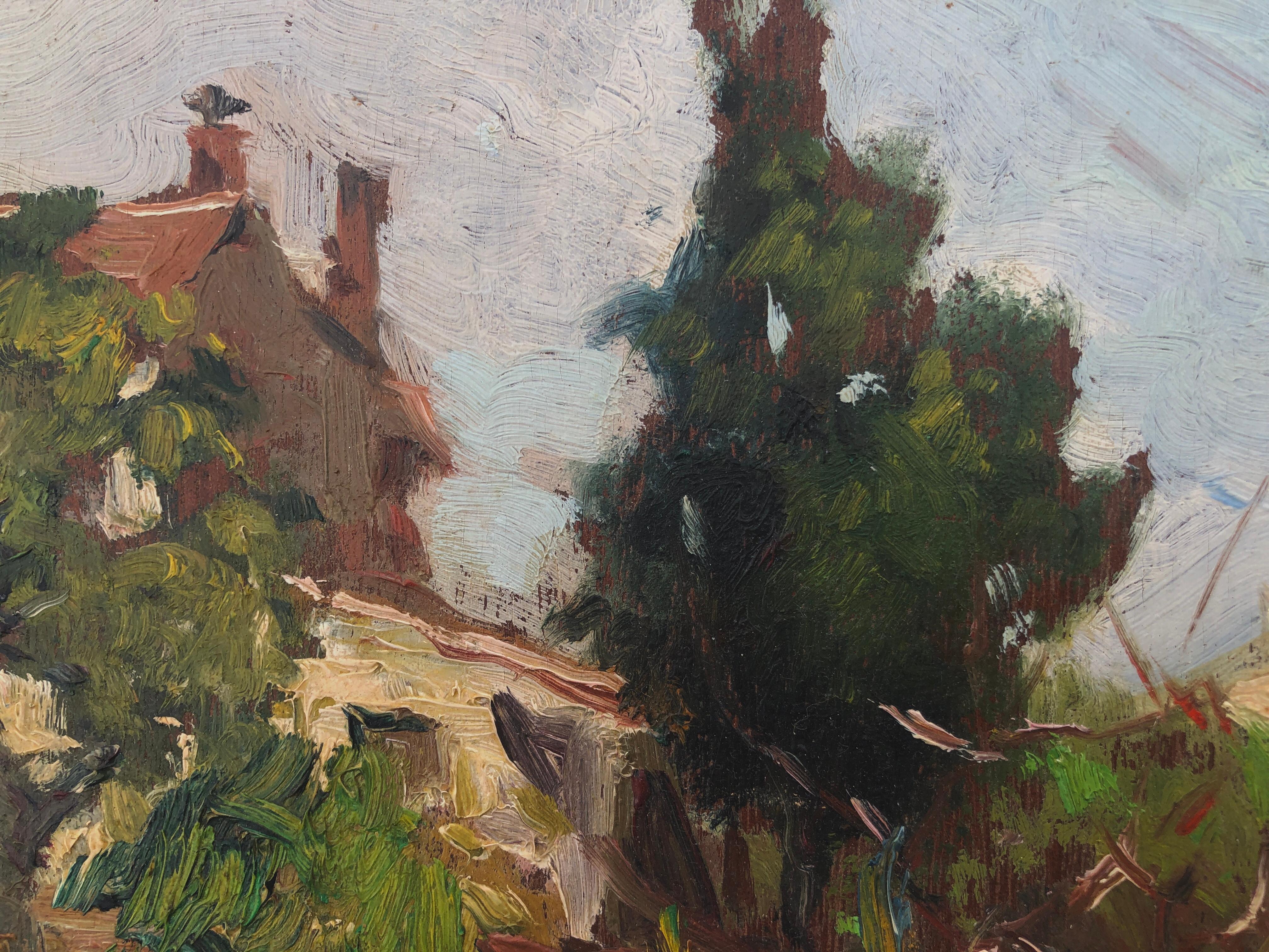 Joaquín Asensio Mariné (1890-1961) - Vilanova- Oil on panel
Oil measures 38x46 cm.
Frameless.

Asensio Mariné (Barcelona, 1890-1961) was a painter who specialized in landscapes, figures and still lifes of marked realism, that carried out a handful
