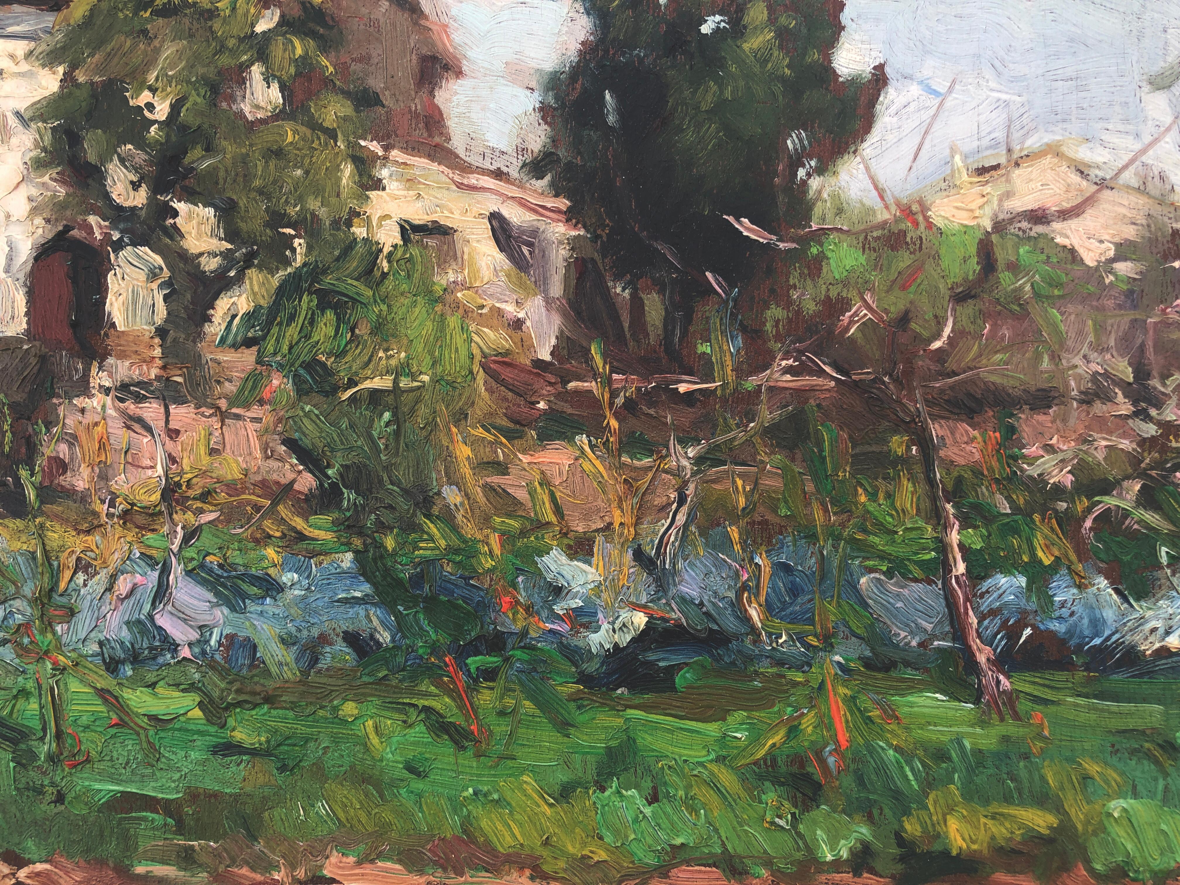 Vilanova i la Geltru Spain oil on board painting spanish landscape impresionist 2