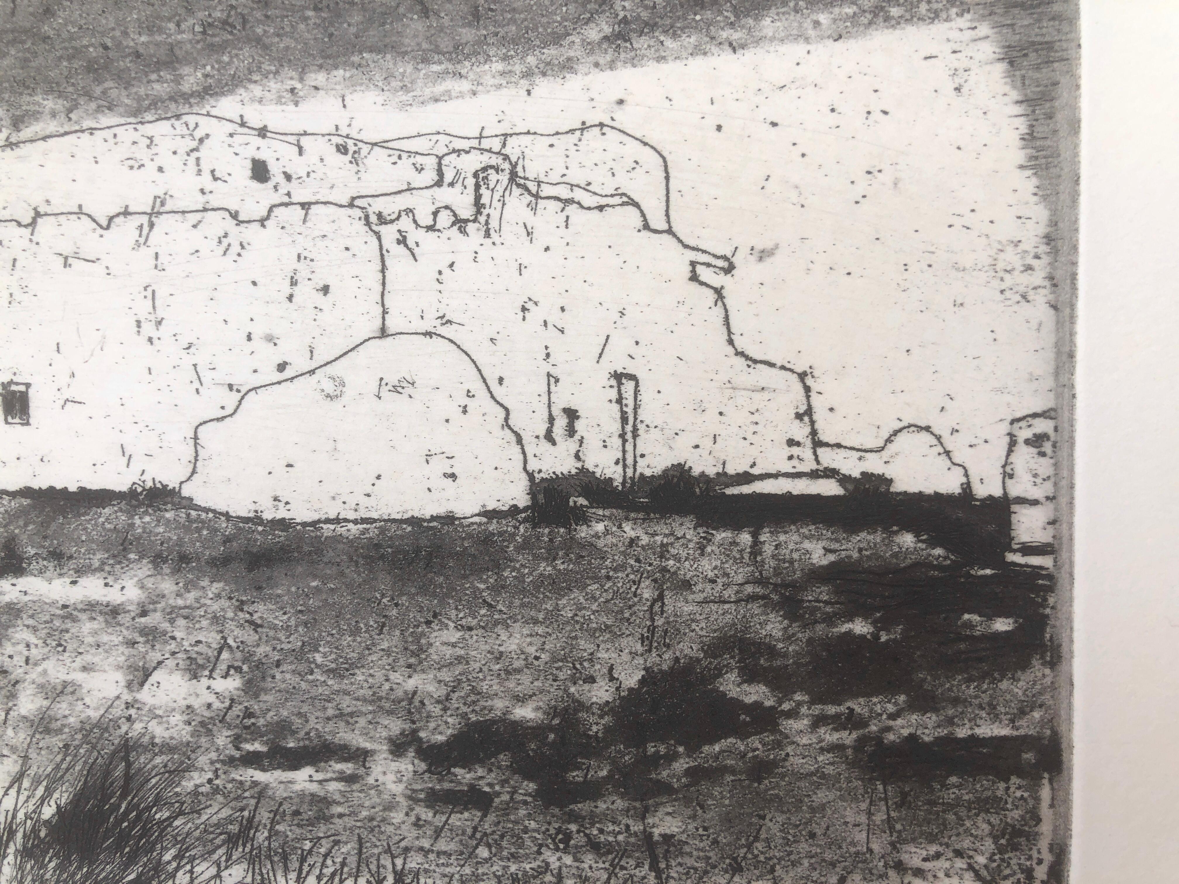 Joan Barbarà i Gómez (1927-2013) - Landscape
Engraving - Hand signed
Engraving measures 12x25 cm.
Paper measures 22x40 cm.
Unframed.

Joan Barbarà i Gómez or Barberá (Barcelona, ​​1927 - ibid, December 7, 2013) was a painter, engraver and