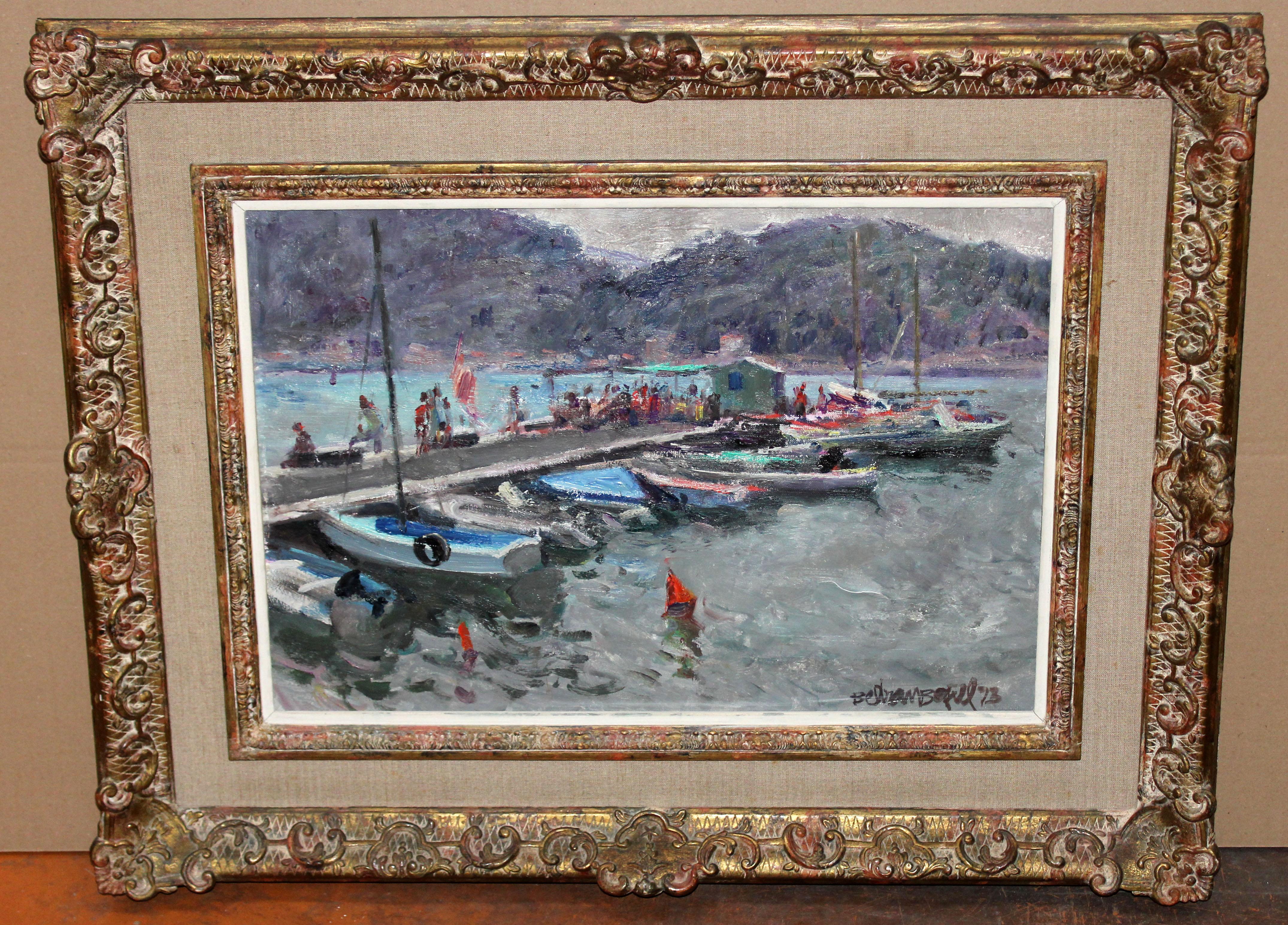 Óleo sobre tela - Puerto de Soller (Mallorca) - Painting de Joan Beltrán Bofill 