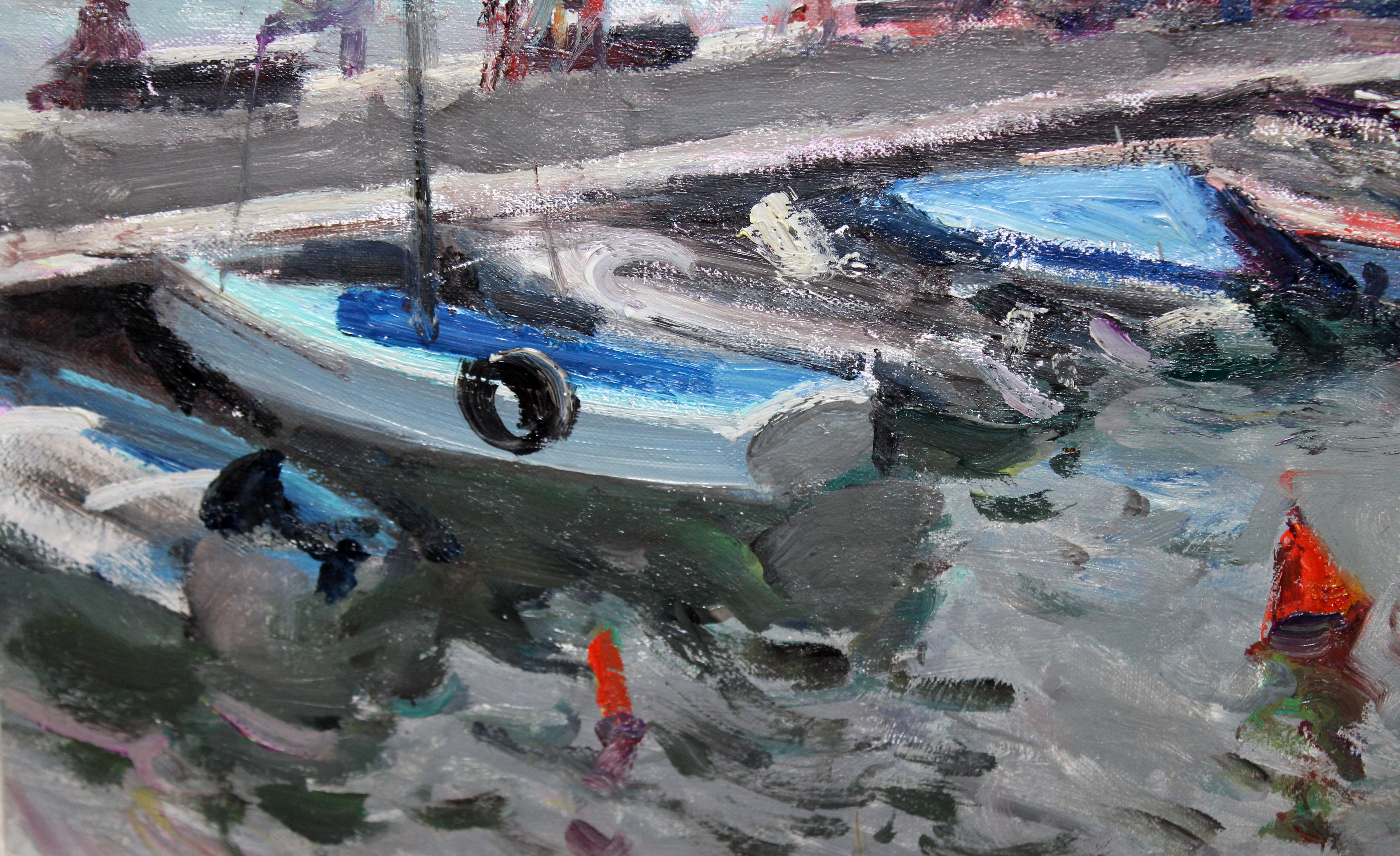 Óleo sobre tela - Puerto de Soller (Mallorca) en vente 1