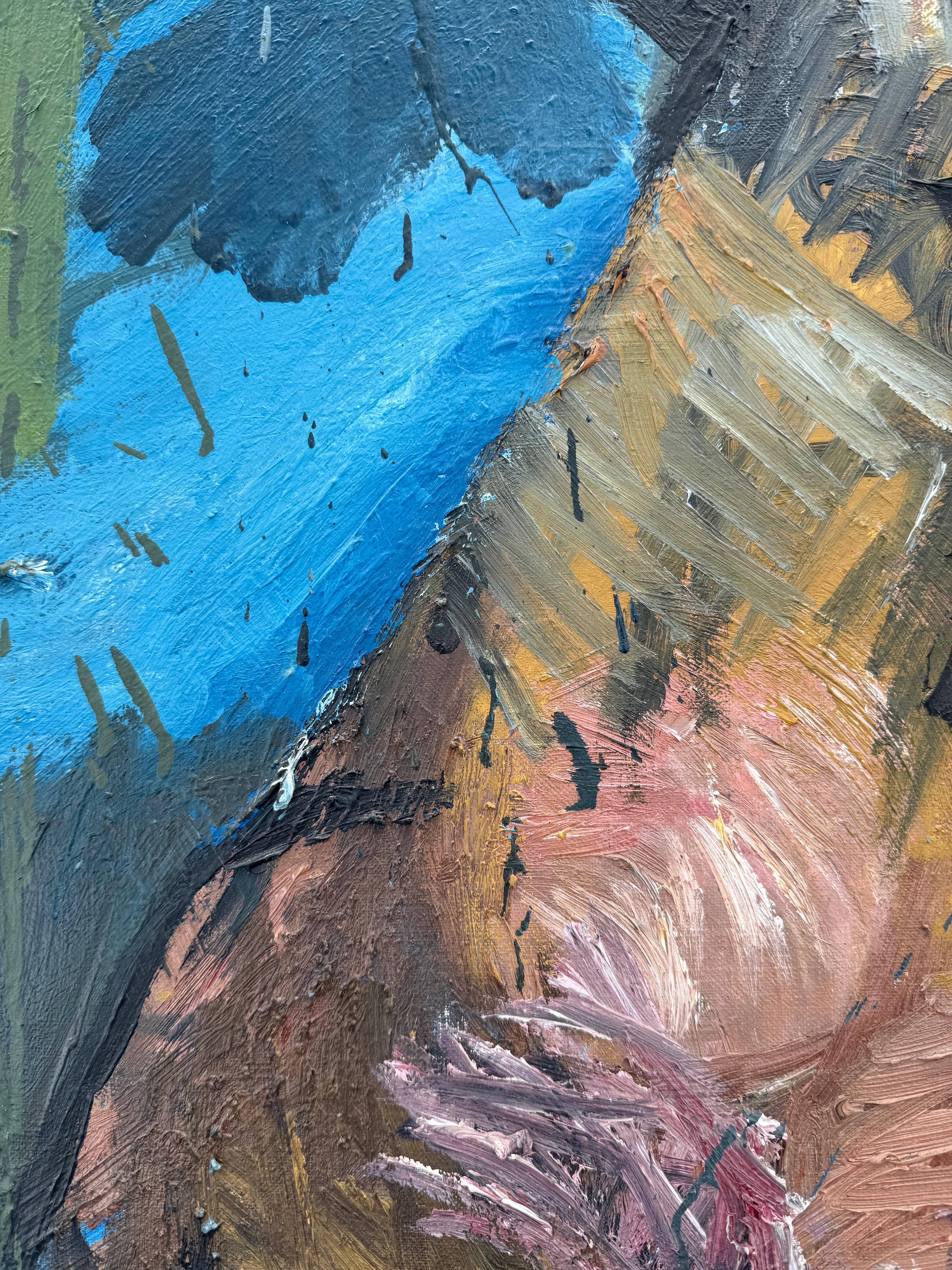 Title: Man Emerging from the Water
Artist: Joan Bennàssar (Pollença, Mallorca, 1950)
Medium: Oil on canvas
Dimensions: 100 x 81 cm
Signature: Signed “Joan Bennàssar” in the lower left corner; dated on the reverse “VIII-X-84”
Condition: Good, with