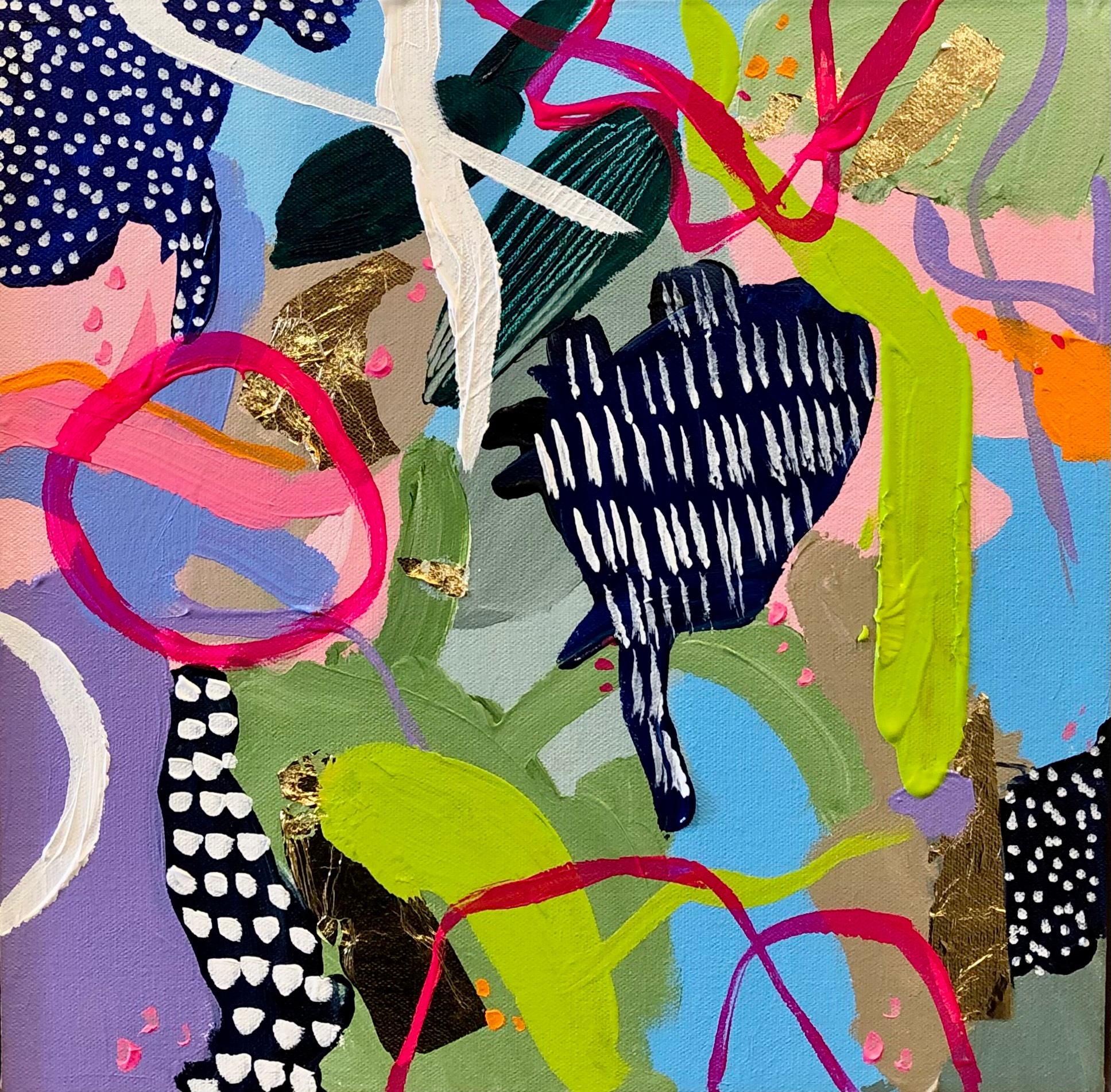 Joan Blond Abstract Painting – Strandspaziergang 1