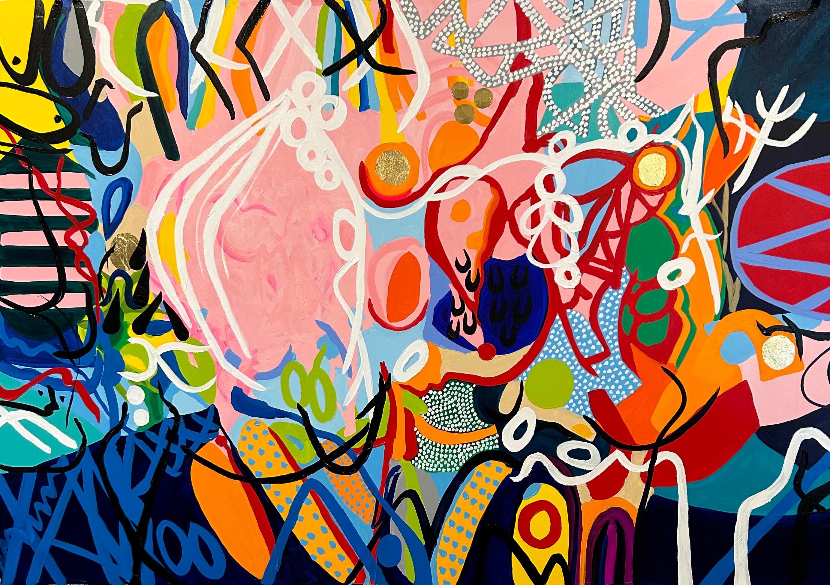 Abstract Painting de Joan Blond - Vibraciones playeras de verano en Sydney