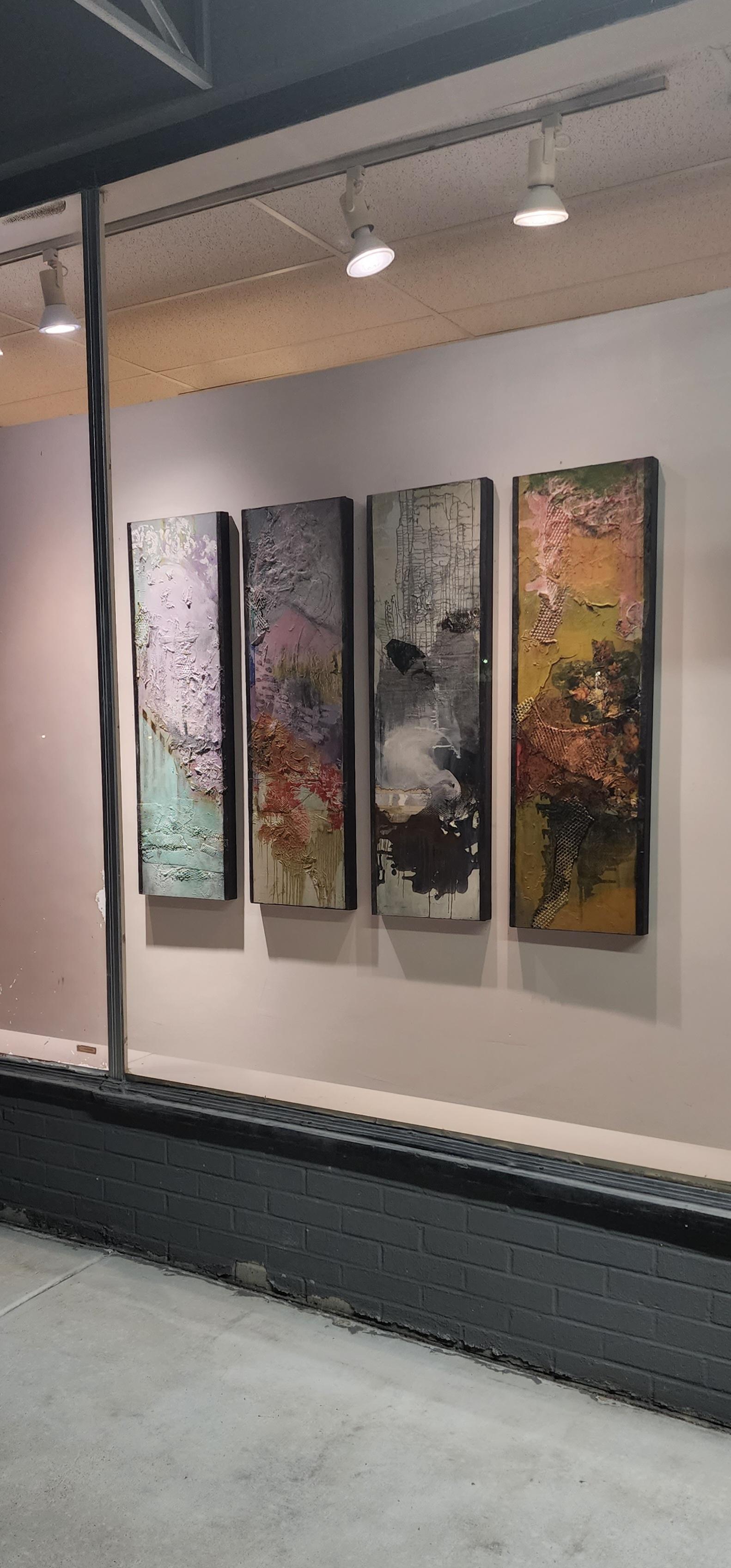 The Four Seasons, Mixed Media, Four Panels each 48 x 15, Abstract  Expressionism 4