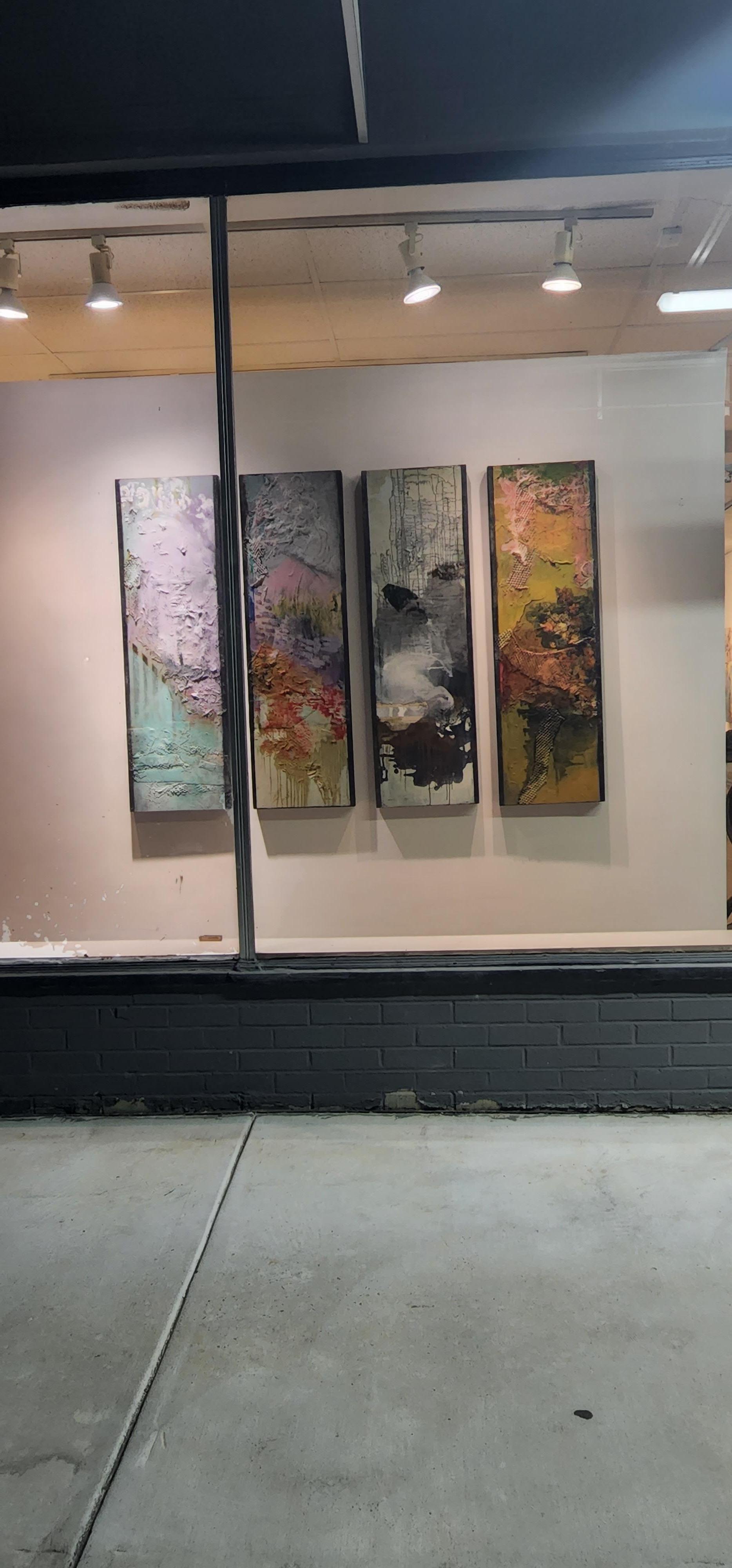 The Four Seasons, Mixed Media, Four Panels each 48 x 15, Abstract  Expressionism 3