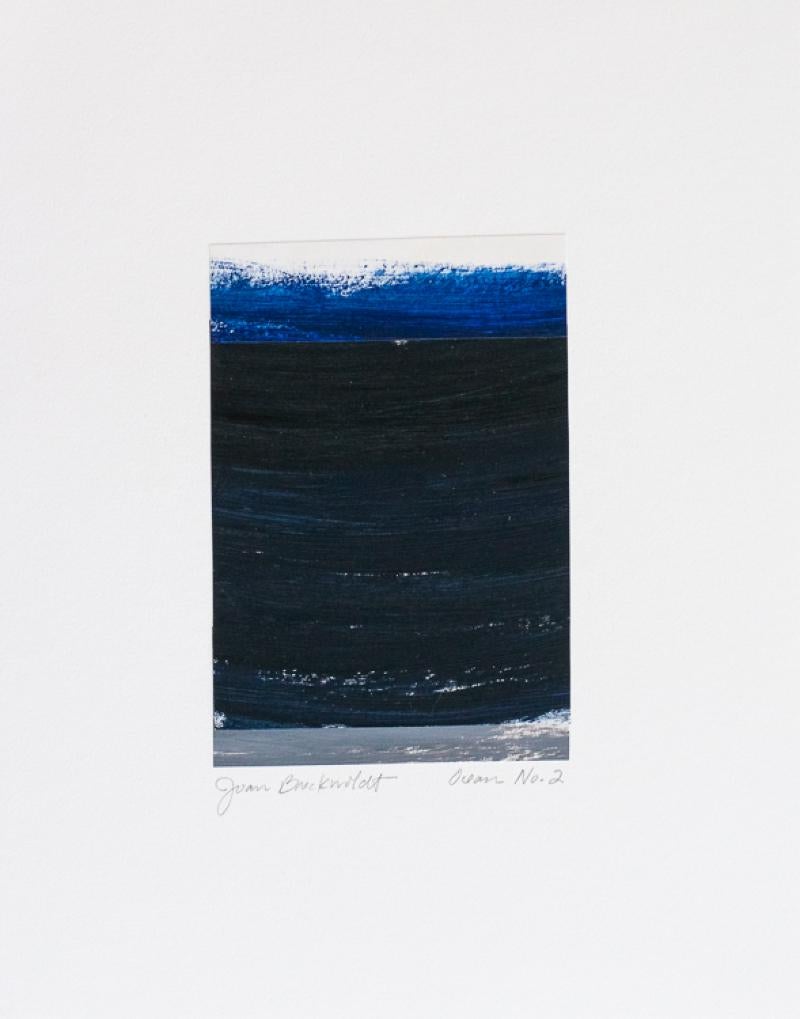 Serie Oceanic Arts #2 Blues, Tecnica mista, Olio, Carta, Arte contemporanea - Mixed Media Art Astratto di Joan Breckwoldt