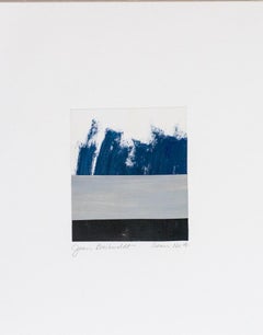 Série d'œuvres d'art abstrait Ocean #4 Bleu, techniques mixtes, huile, papier, art contemporain