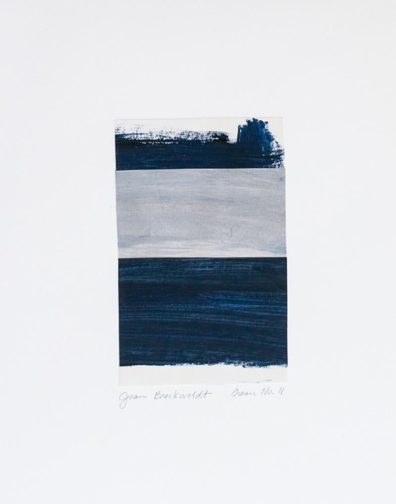 EACH PIECE IS PRICED AT $450 YOU MAY BUY ONE OR MULTIPLES OF ONE.
Joan Breckwoldt is an American contemporary artist living in Houston, Texas. This collection of mixed media abstractions  in The Ocean Series Number 8-13 on paper is drawn from the