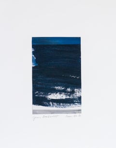 Série Ocean d'art contemporain 8-13,  Pièces d'art abstraites bleues 
