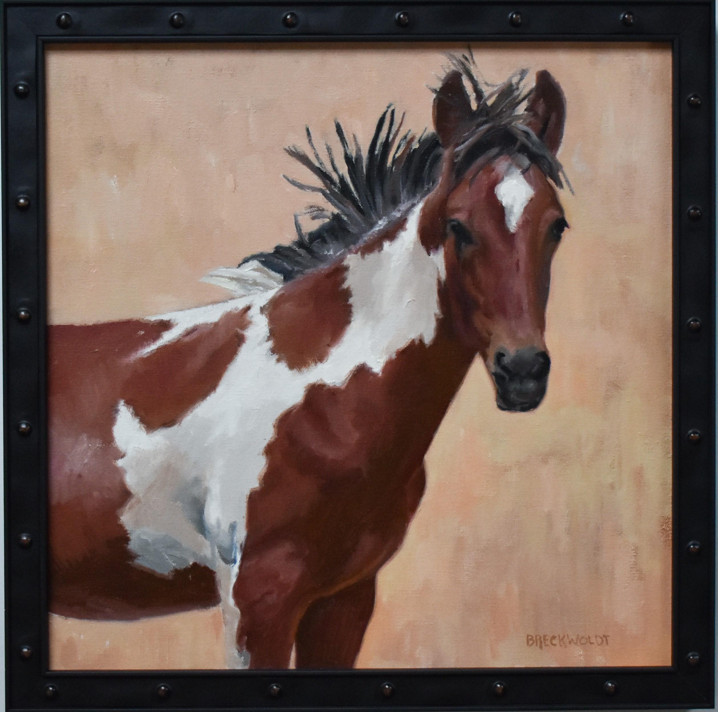 BUSCA EL ENVÍO GRATUITO AL PASAR POR CAJA. SI NO ESTÁ DISPONIBLE LA GALERÍA OFRECE ENVÍO GRATUITO.

Pintar Mustang Salvaje  es un óleo de 16 x 16 de la artista Joan Breckwoldt. Paint Wild Mustang se pintó en 2022 en Wyoming. 

Los Mustang Salvajes