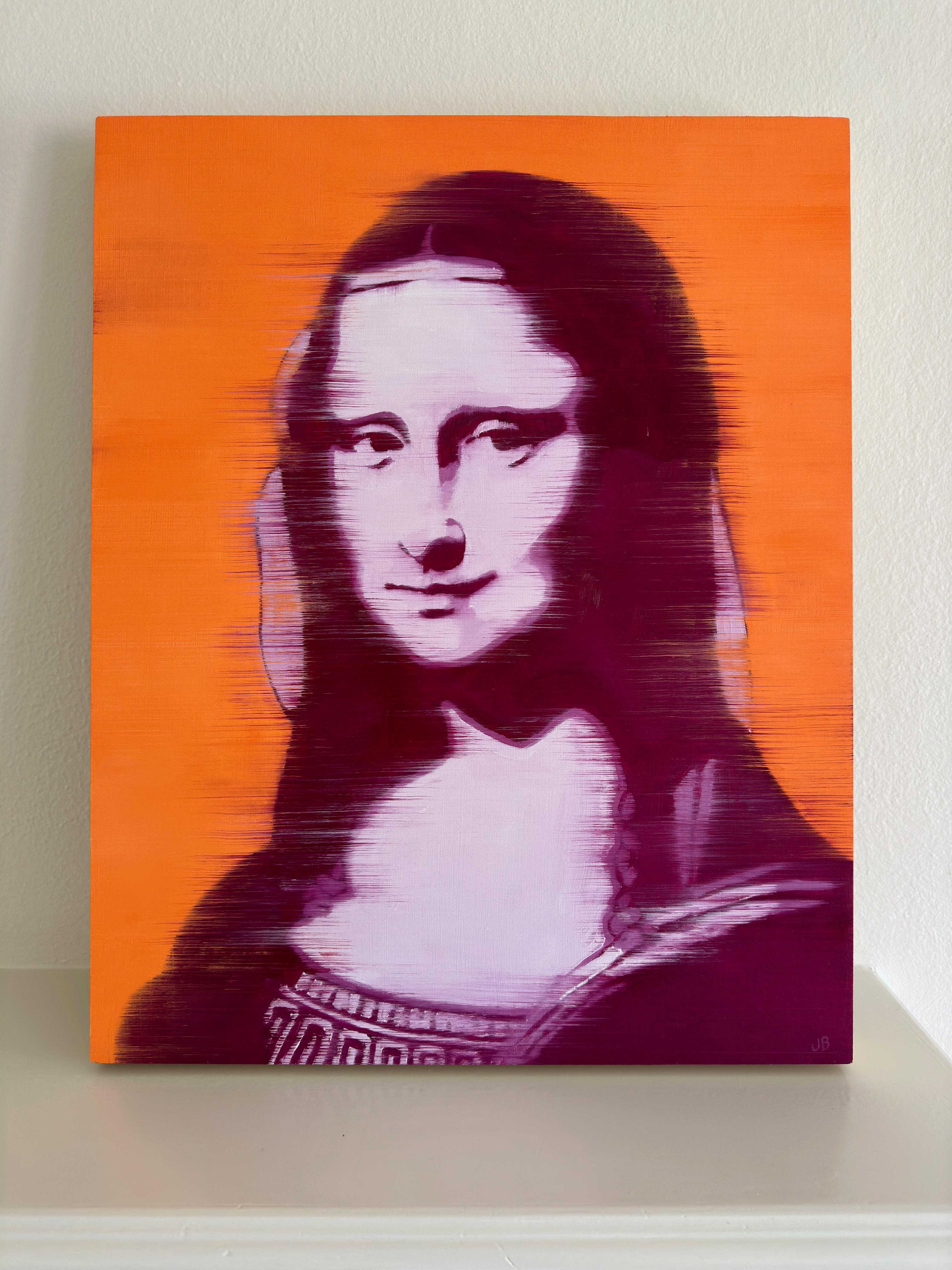 LOOK FOR FREE SHIPPING AT CHECKOUT.

ARTIST EXPLANATION OF THE PAINTINGS:
Mona Lisa Green measures  20 x 16
