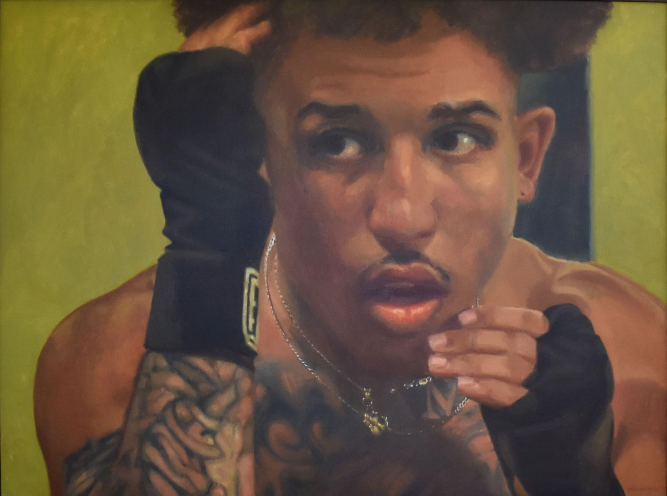 John "Scrappy" Ramirez, portrait, pro-boxer, oil painting, Execute Your Plan