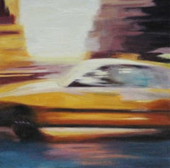 Taxi de la ville de New York  Paysage urbain   Wall Street  Art contemporain  Mouvement