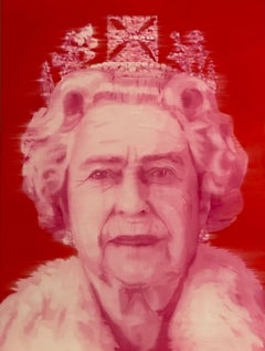 Used  Queen Elizabeth 2  Oil on Birch Panel  Unique Style  Women in the Arts  30”x40”