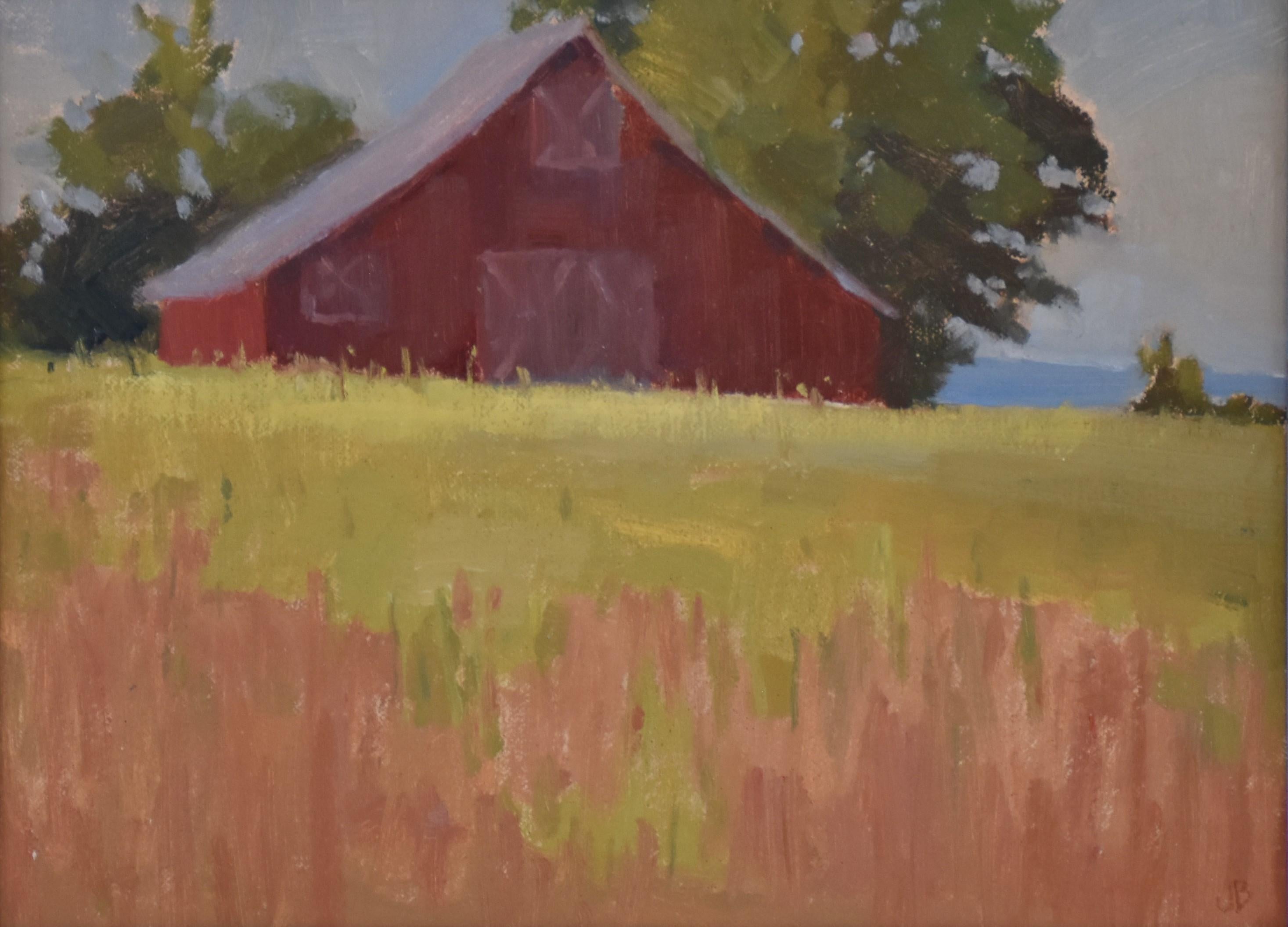 red barn painting