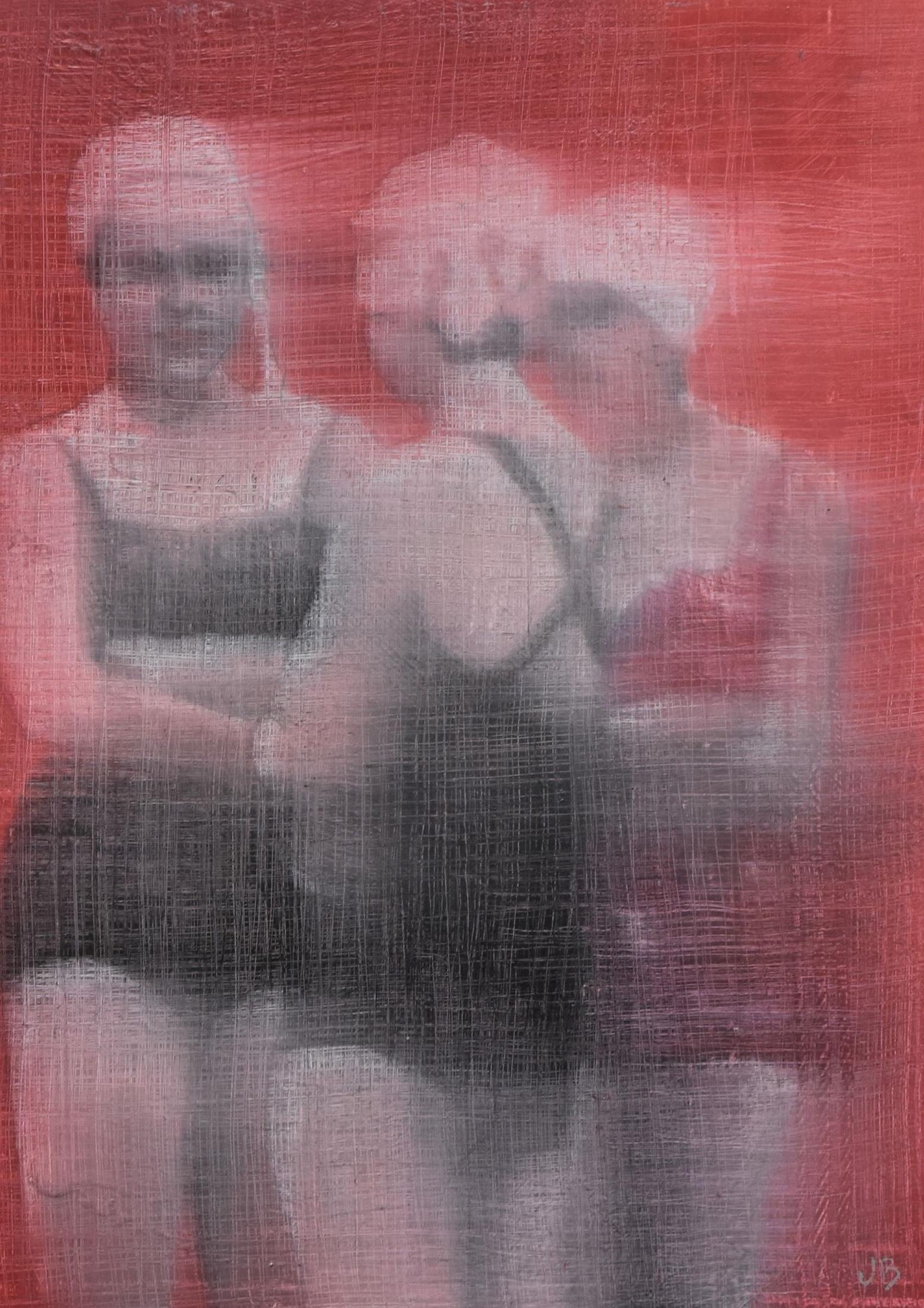 The Bathers I, Figurative, Texas artist, Women in the Arts, 9x12