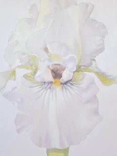The White Iris, Oil Painting, Floral Painting, Still Life, Framed, American Art