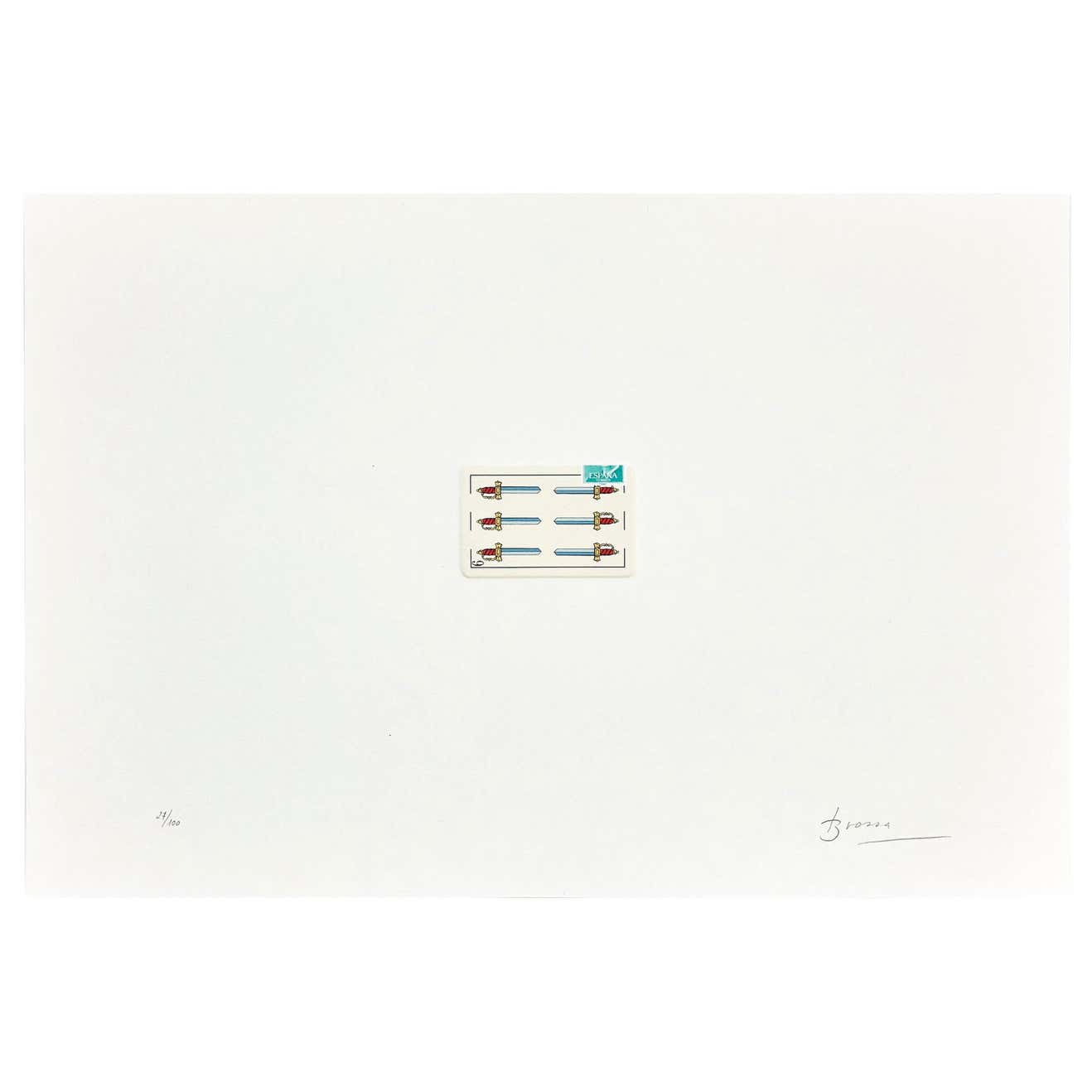 Joan Brossa 27/100 Lithographie - Poème visuel - Poème