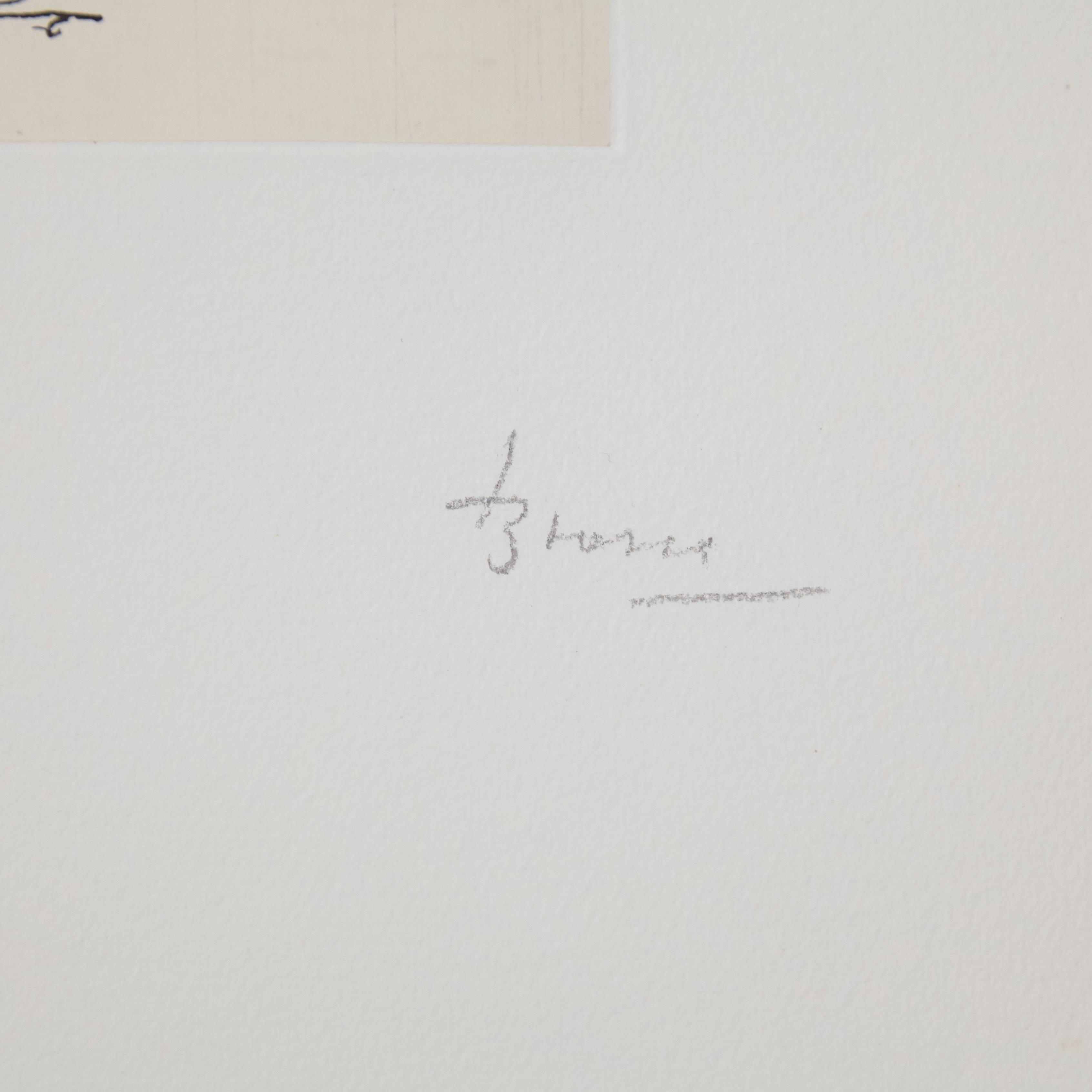Lithografie von Joan Brossa, um 1970.

Limitierte Auflage von 50 Exemplaren. Nummeriert (36/50) und handsigniert.

In gutem Originalzustand.

Joan Brossa (1919-1998) war ein katalanischer Dichter, Dramatiker, Grafiker und bildender Künstler.