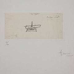 Joan Brossa Black and White Abstract Hand Signed Etching