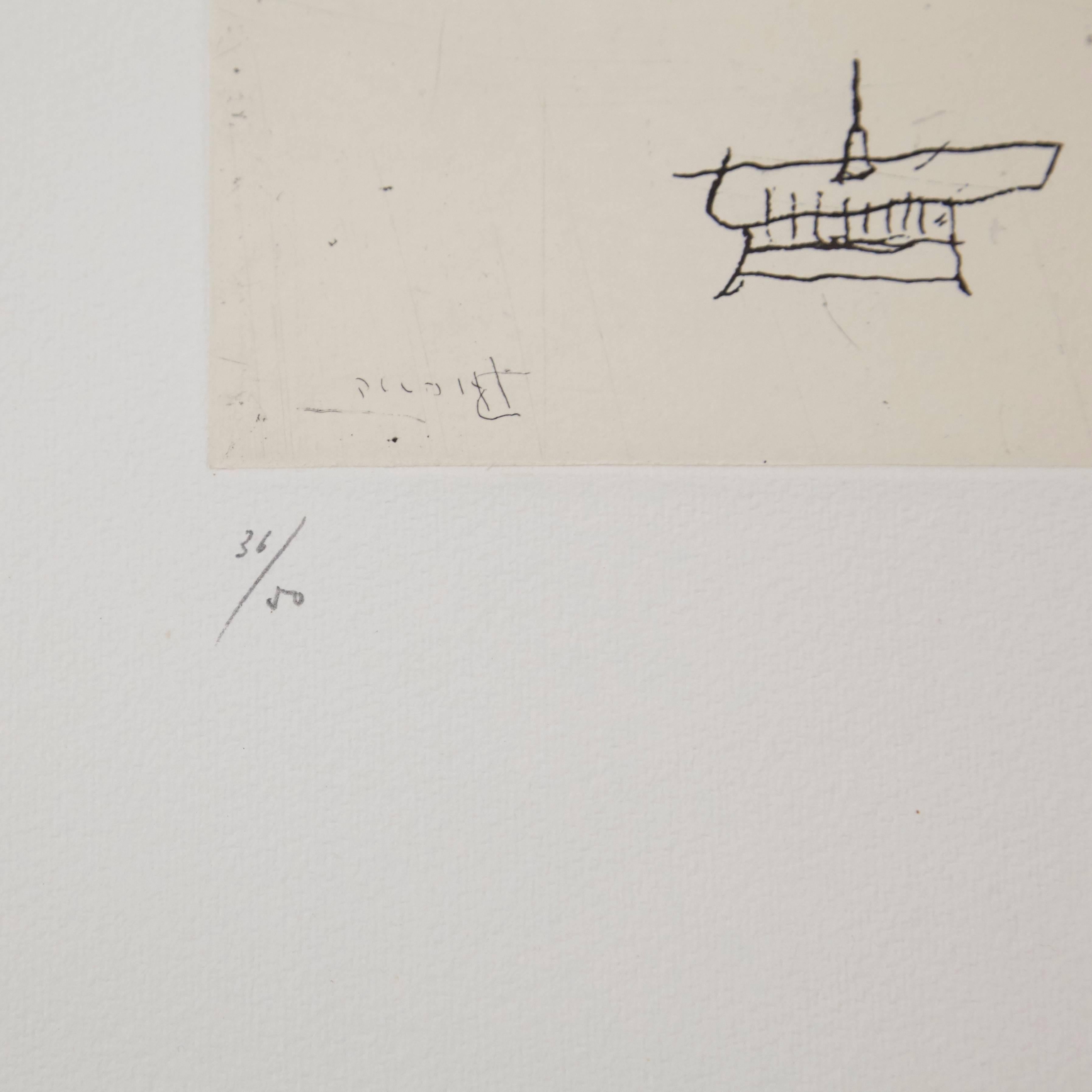 Modern Joan Brossa Etching