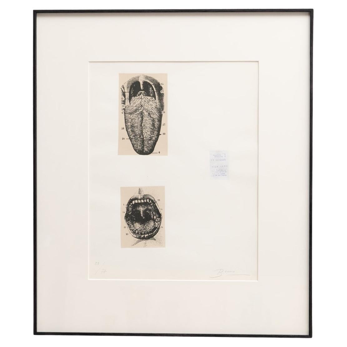 Joan Brossa Framed Lithograph Visual Poem For Sale