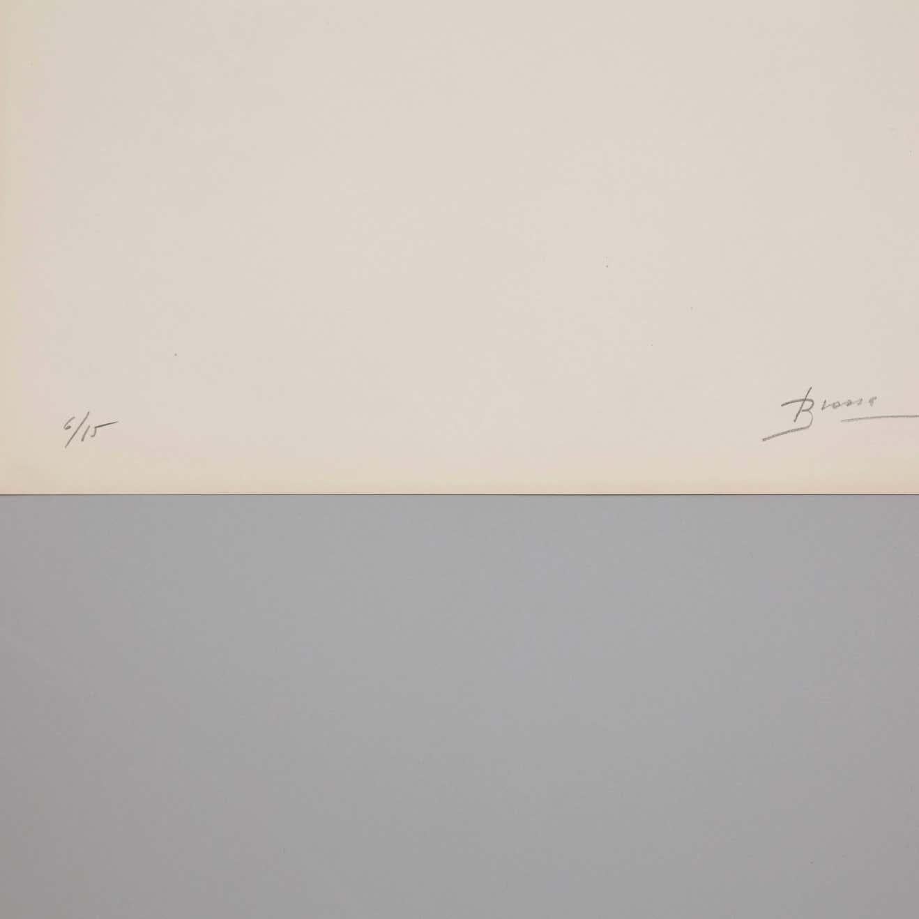 Mid-Century moderno Poema visivo con litografia di Joan Brossa