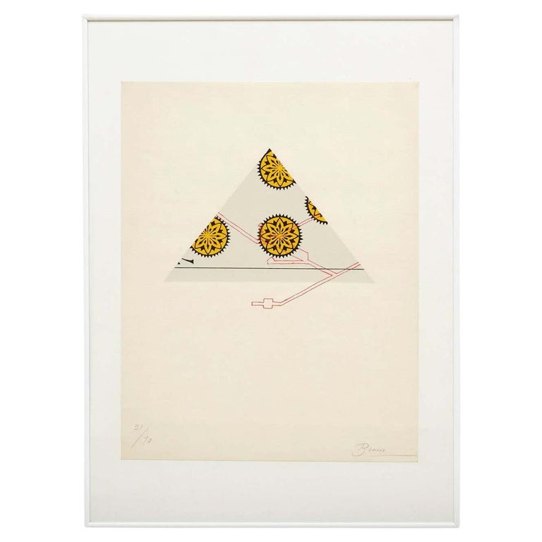 Joan Brossa Lithograph Visual Poem For Sale