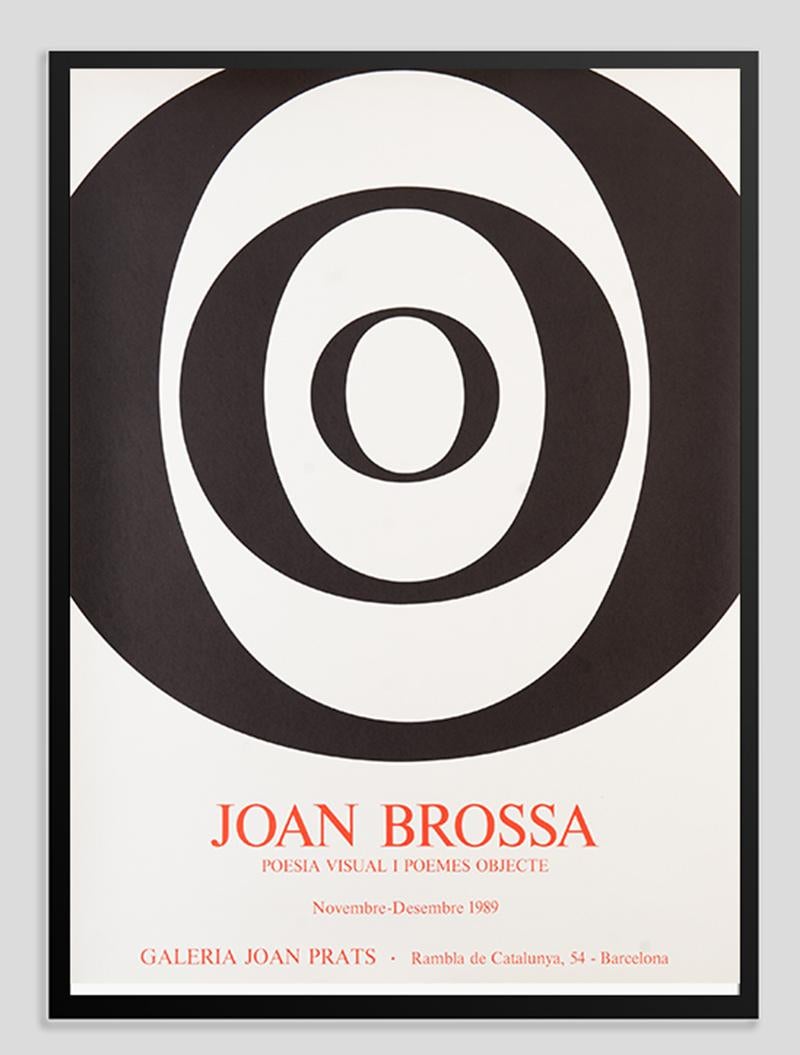 Joan Brossa - Affiche vintage encadrée, imprimé d'origine, 1989 