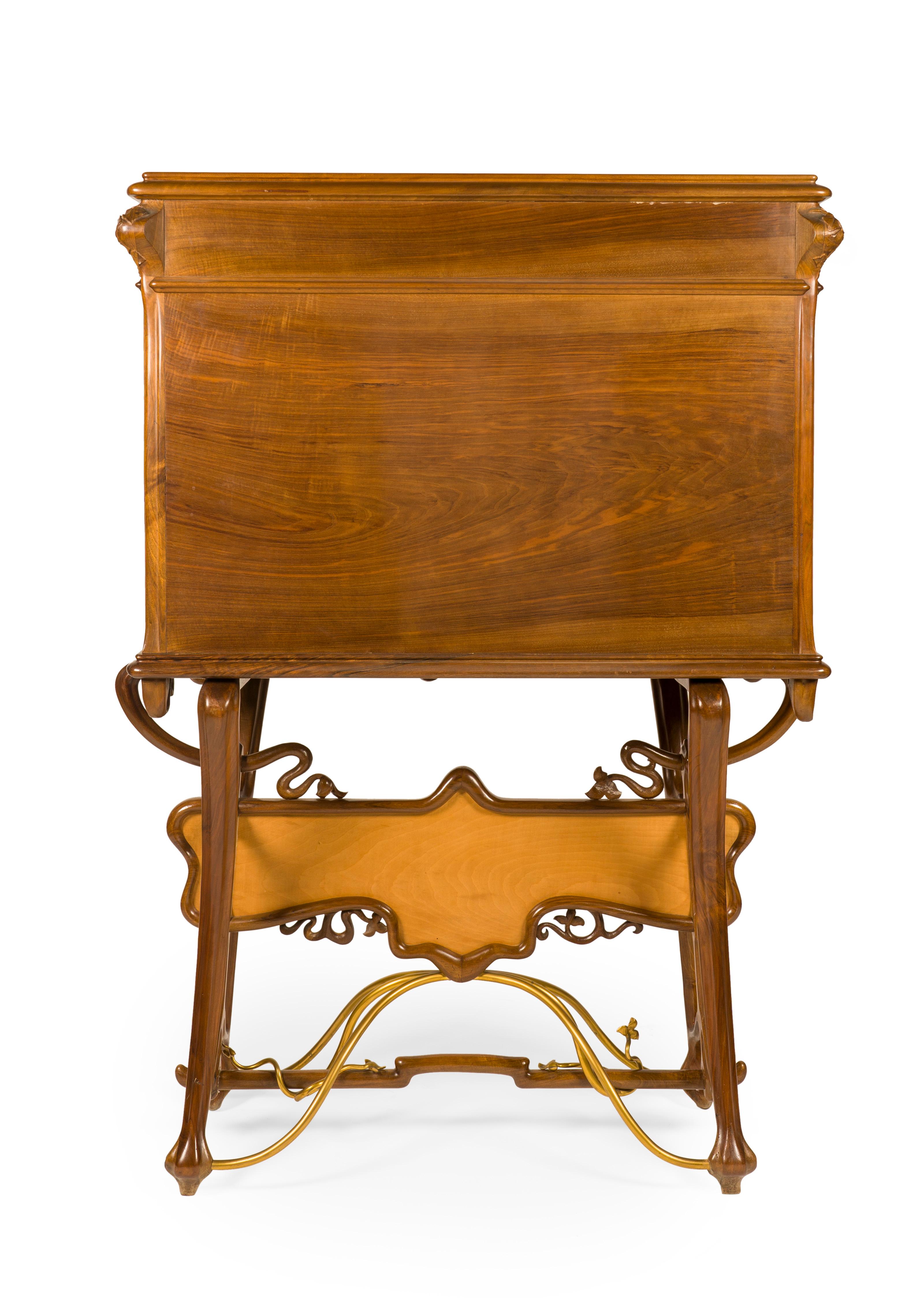 Joan Busquets Workshop Masterpiece Modernist Nouveau Desk Cabinet, ca. 1898 For Sale 3