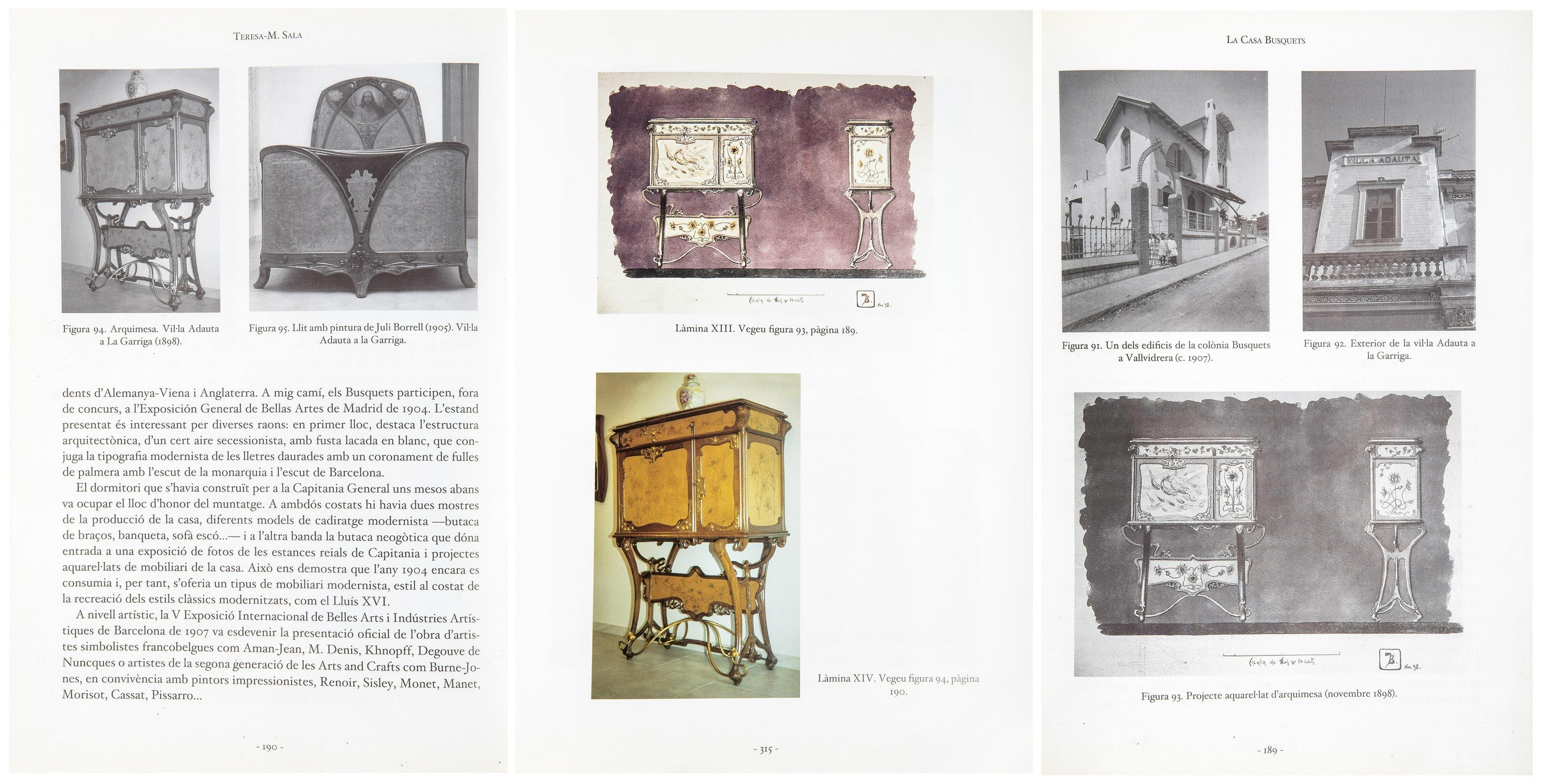 Joan Busquets Workshop Masterpiece Modernist Nouveau Desk Cabinet, ca. 1898 For Sale 4