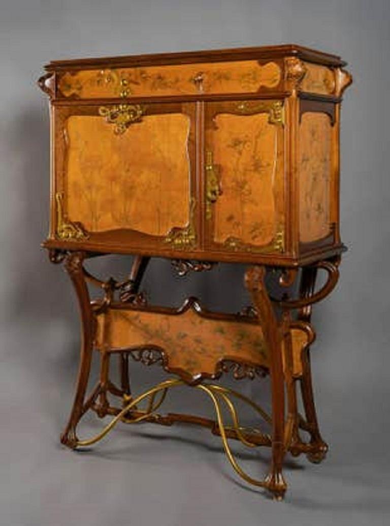 Spanish Joan Busquets Workshop Masterpiece Modernist Nouveau Desk Cabinet, ca. 1898 For Sale