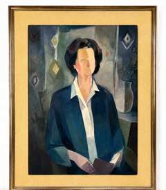 Joan Capella Arenas, Woman with Book, Oil on Canvas, Spanish Figurative Painting