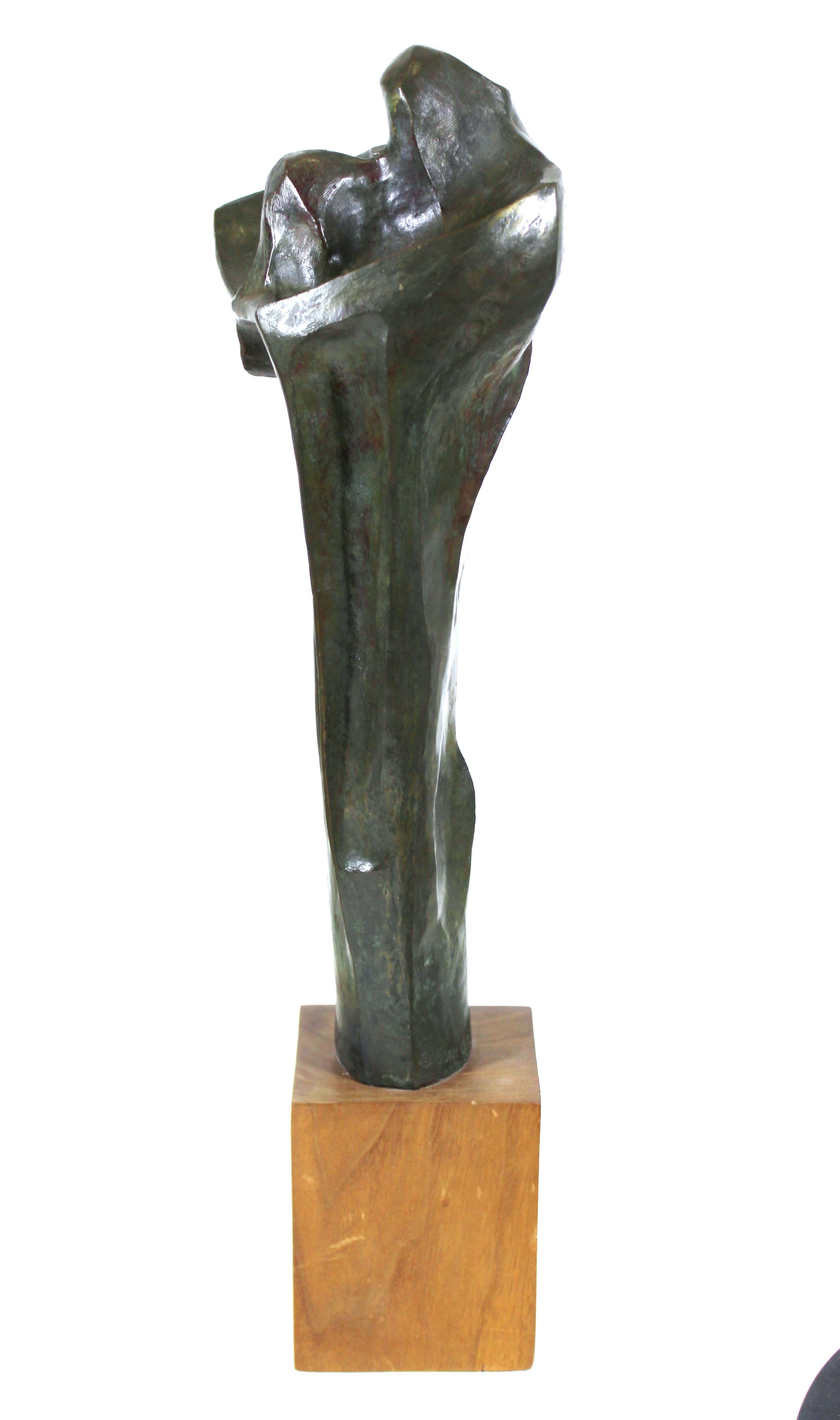 Joan Carl 'Cloaked Lovers' Modern Abstract Bronze Sculpture In Good Condition In New York, NY