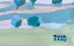 Landscape of the Ampurdán Spain oil on canvas painting spanish europe