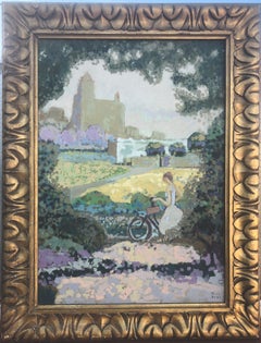 Madremanya Bajo Emporda spanish landscape oil on canvas painting Spain