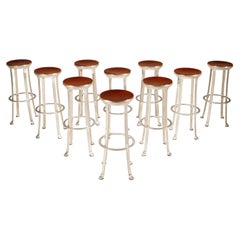Tabourets de bar « Tema » de Joan Casas i Ortinez (lot de 10) pour Indecasa, Espagne, années 1980