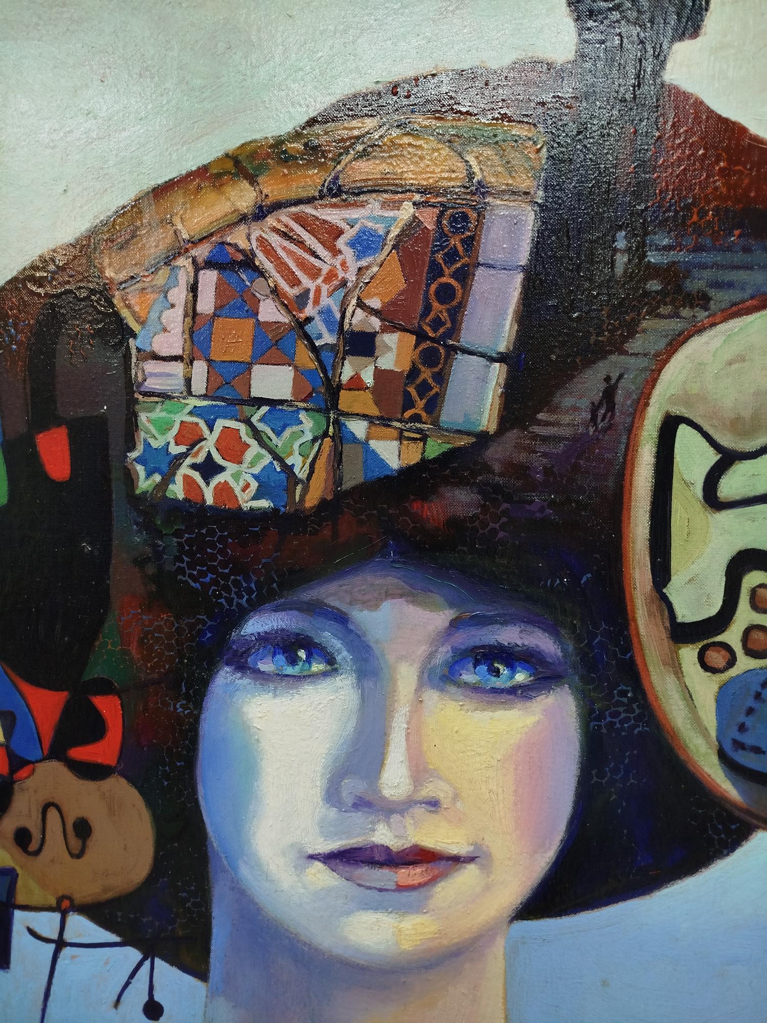 Copons  17   original acrylic - Expressionist Painting by Joan Copons
