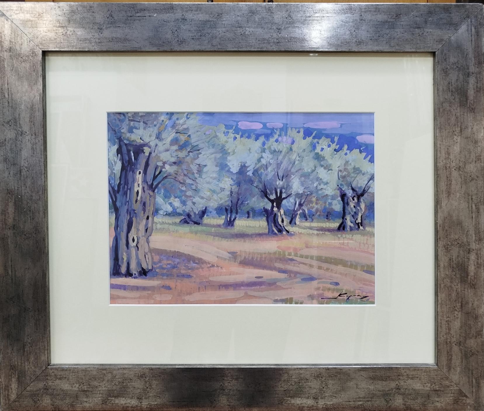  pittura originale realista ad acquerello su carta.
