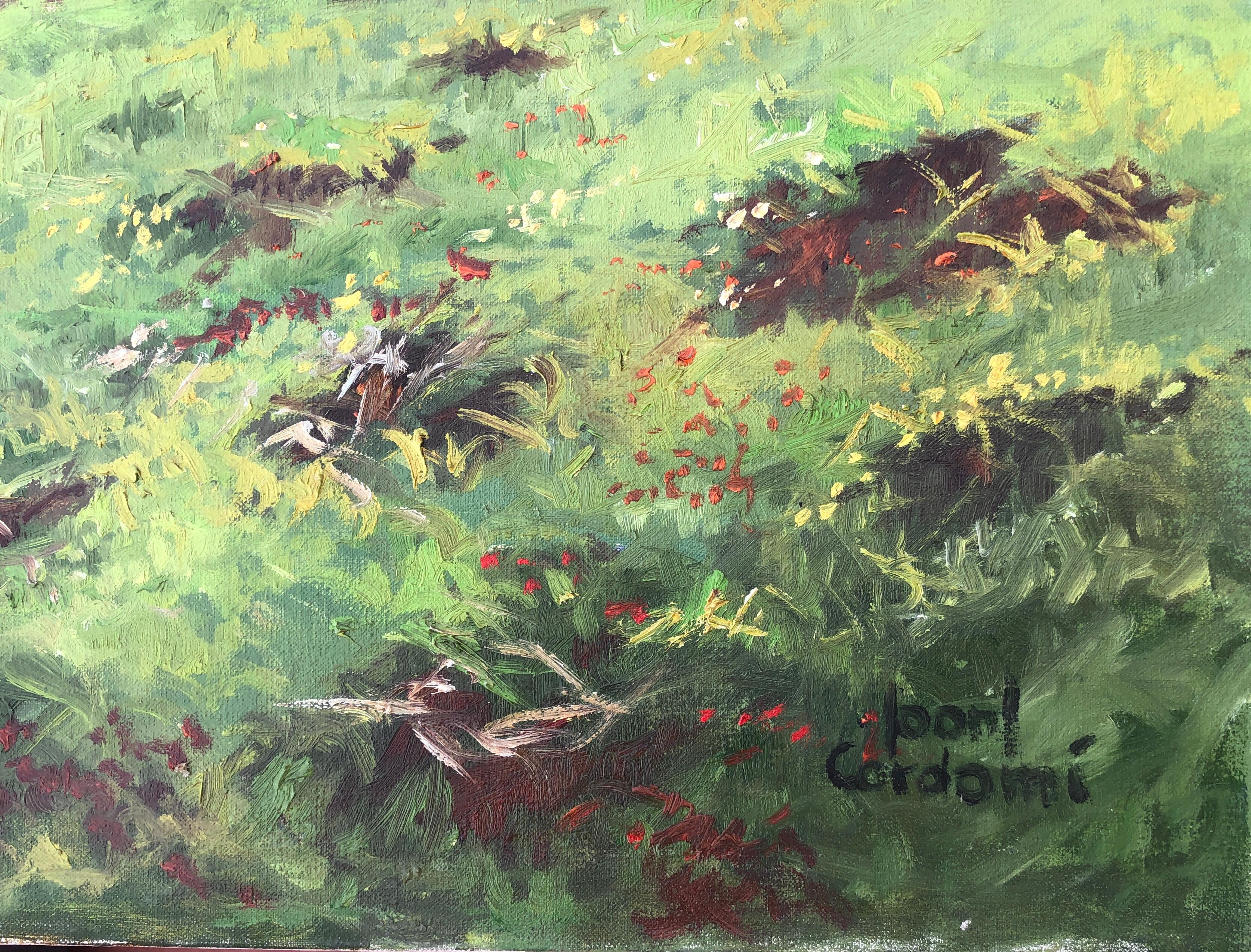 Spanische Landschaftsgemälde in Öl auf Leinwand – Painting von Joan Cordomi
