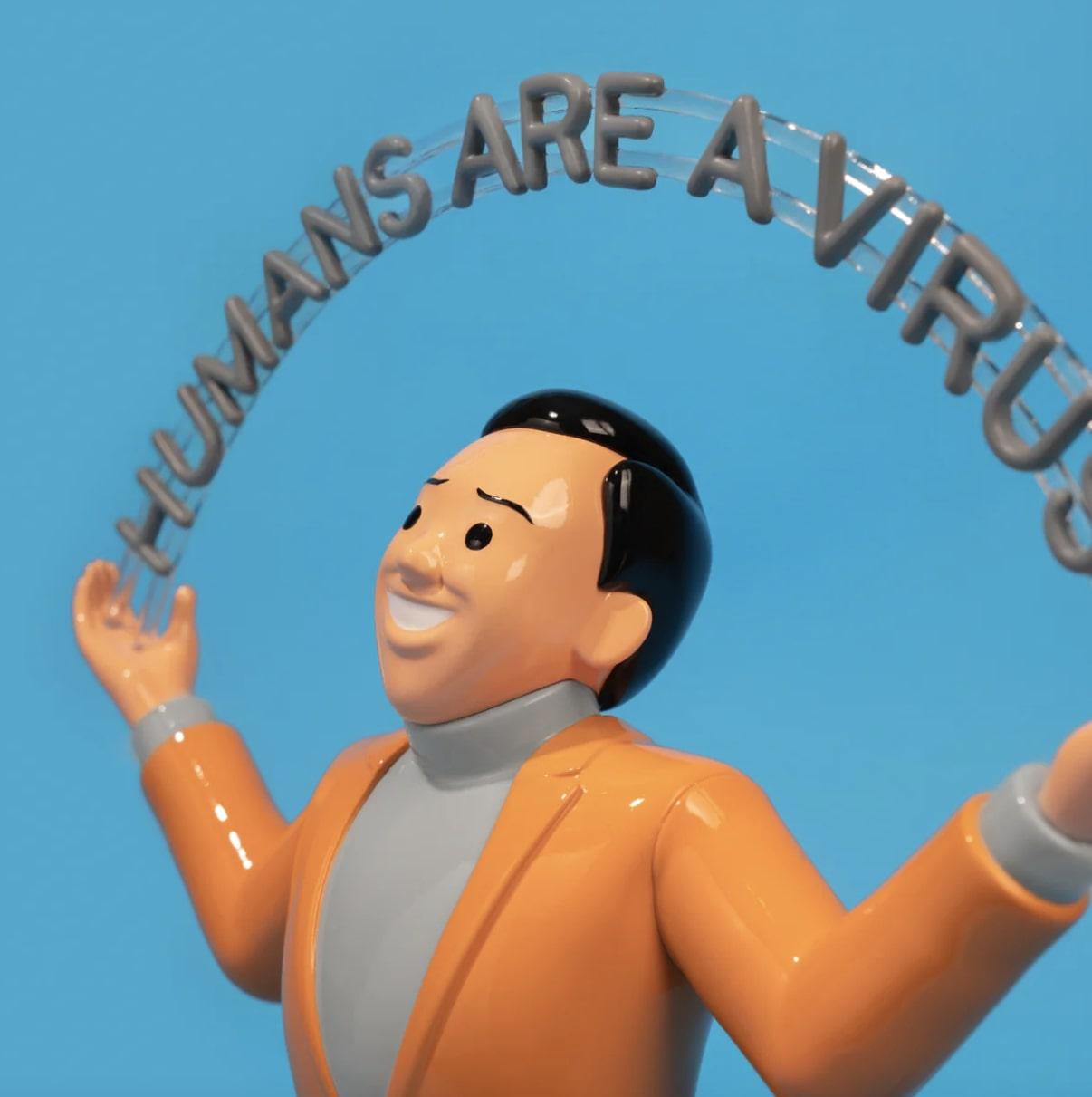 Menschen sind ein Virus – Sculpture von Joan Cornellà 