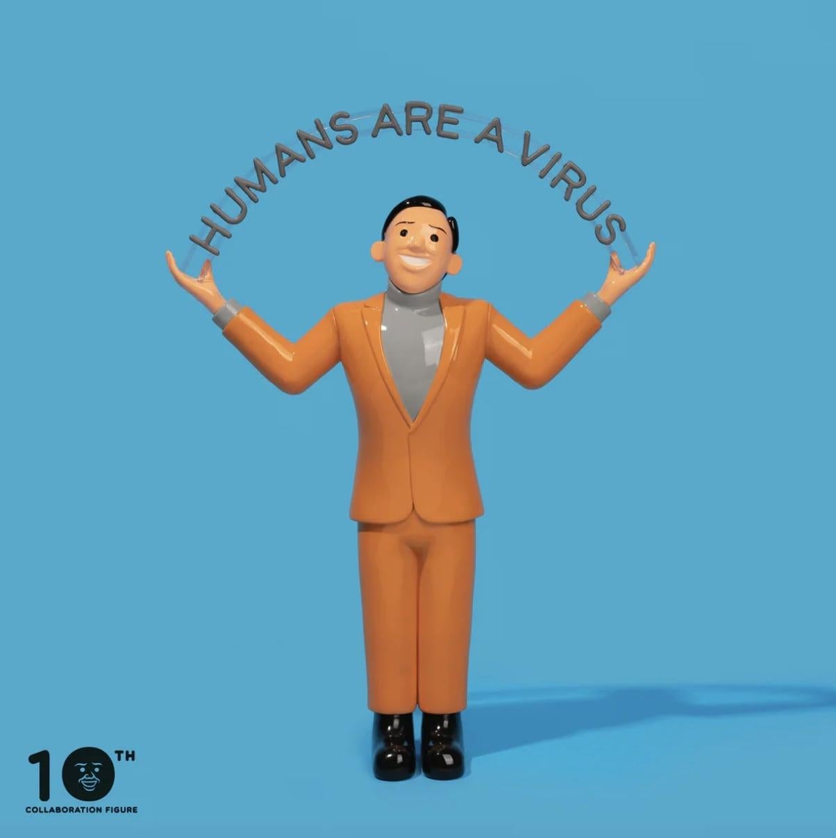 Figurative Sculpture Joan Cornellà  - Les humains sont un virode