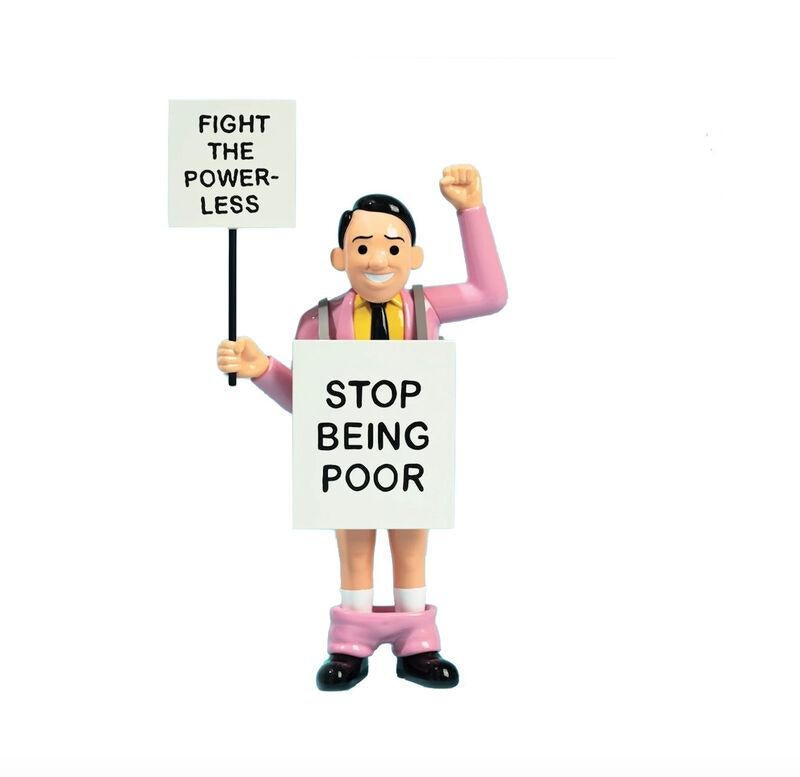Joan Cornella Figurative Sculpture - Poopy Pants (Stop Being Poor) by Joan Cornelia