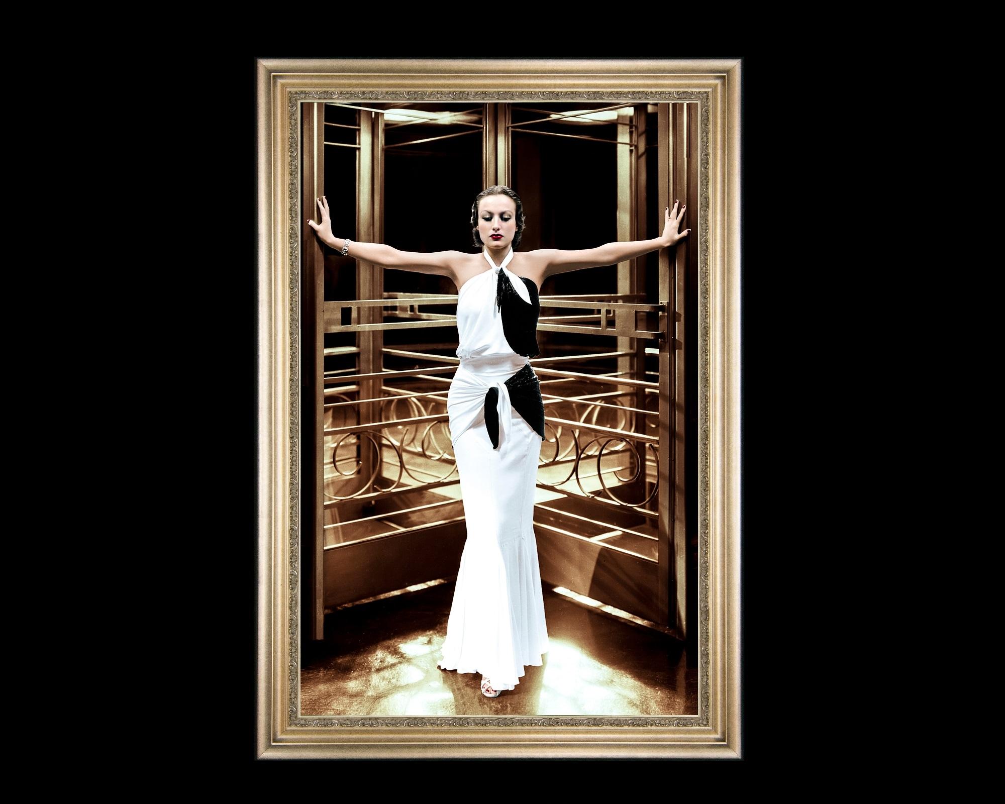 This large Hollywood Regency Photograph is a faithful yet nuanced reproduction of the glamorous 